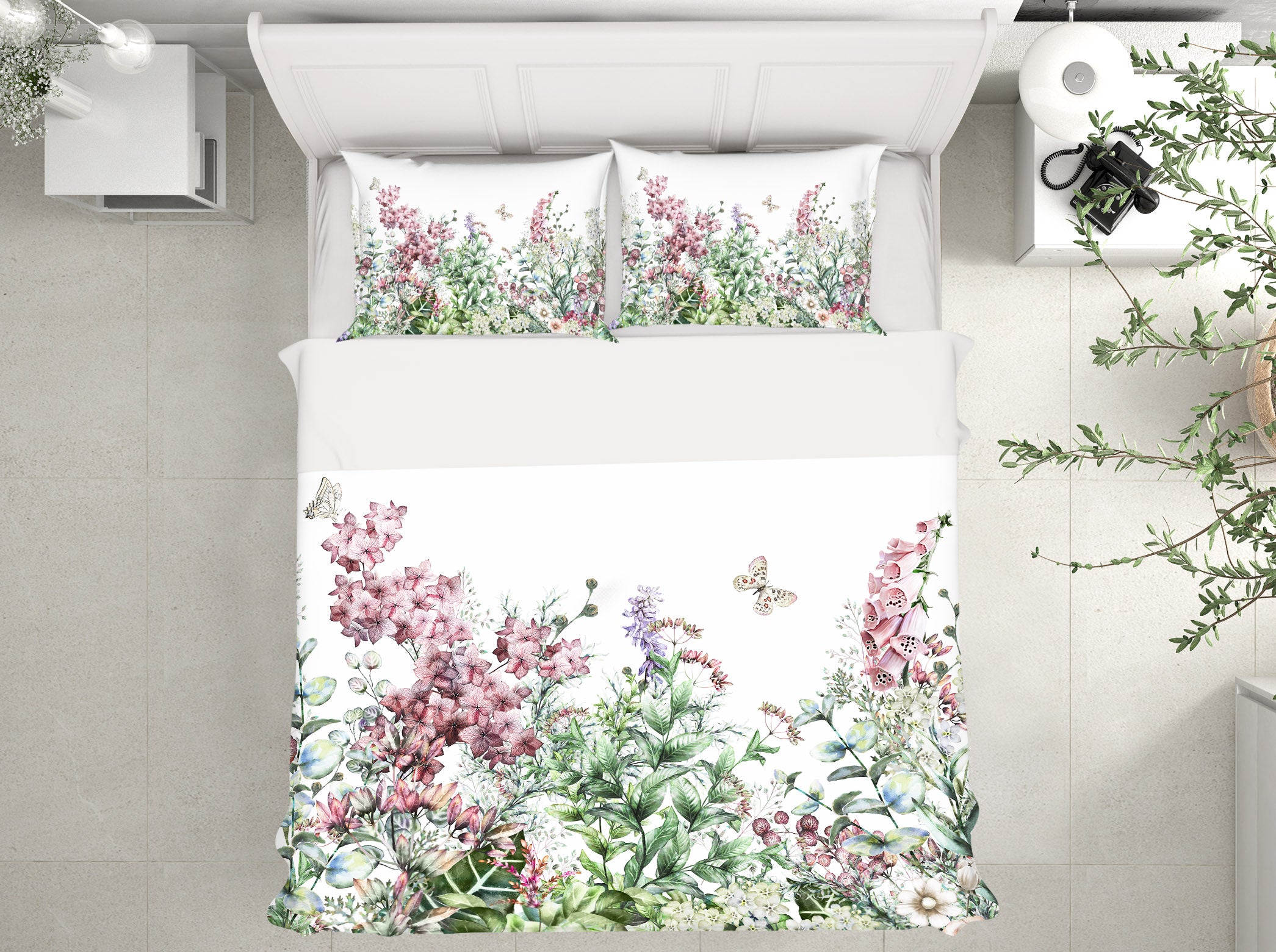 3D Flower Bush 15059 Bed Pillowcases Quilt