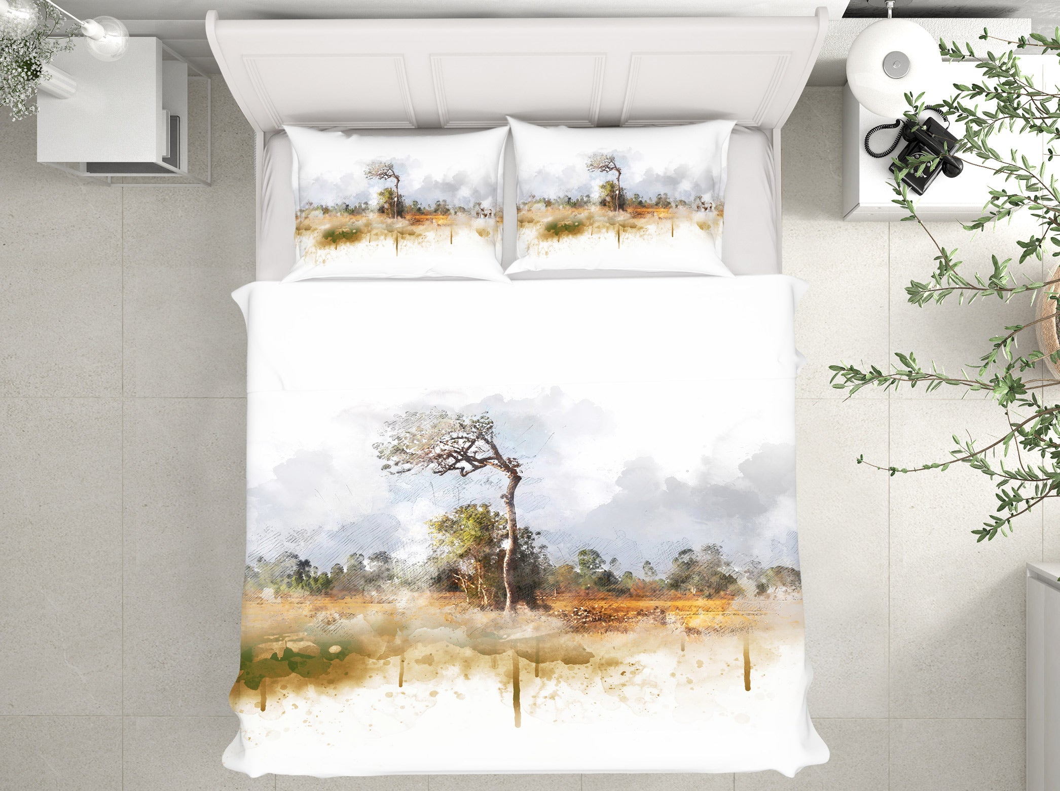 3D Tree Water Surface 12037 Bed Pillowcases Quilt