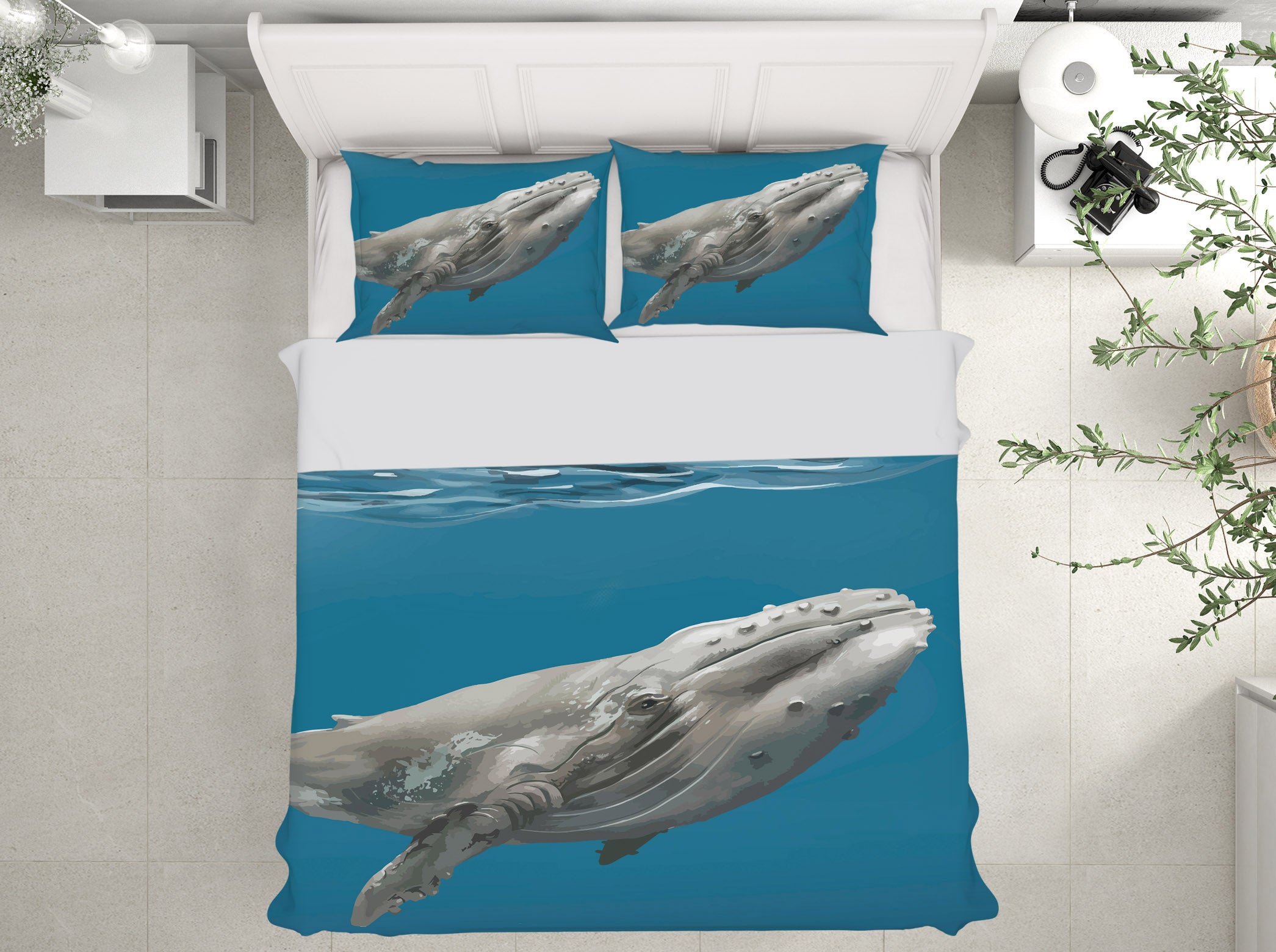 3D Whale 61110 Bed Pillowcases Quilt