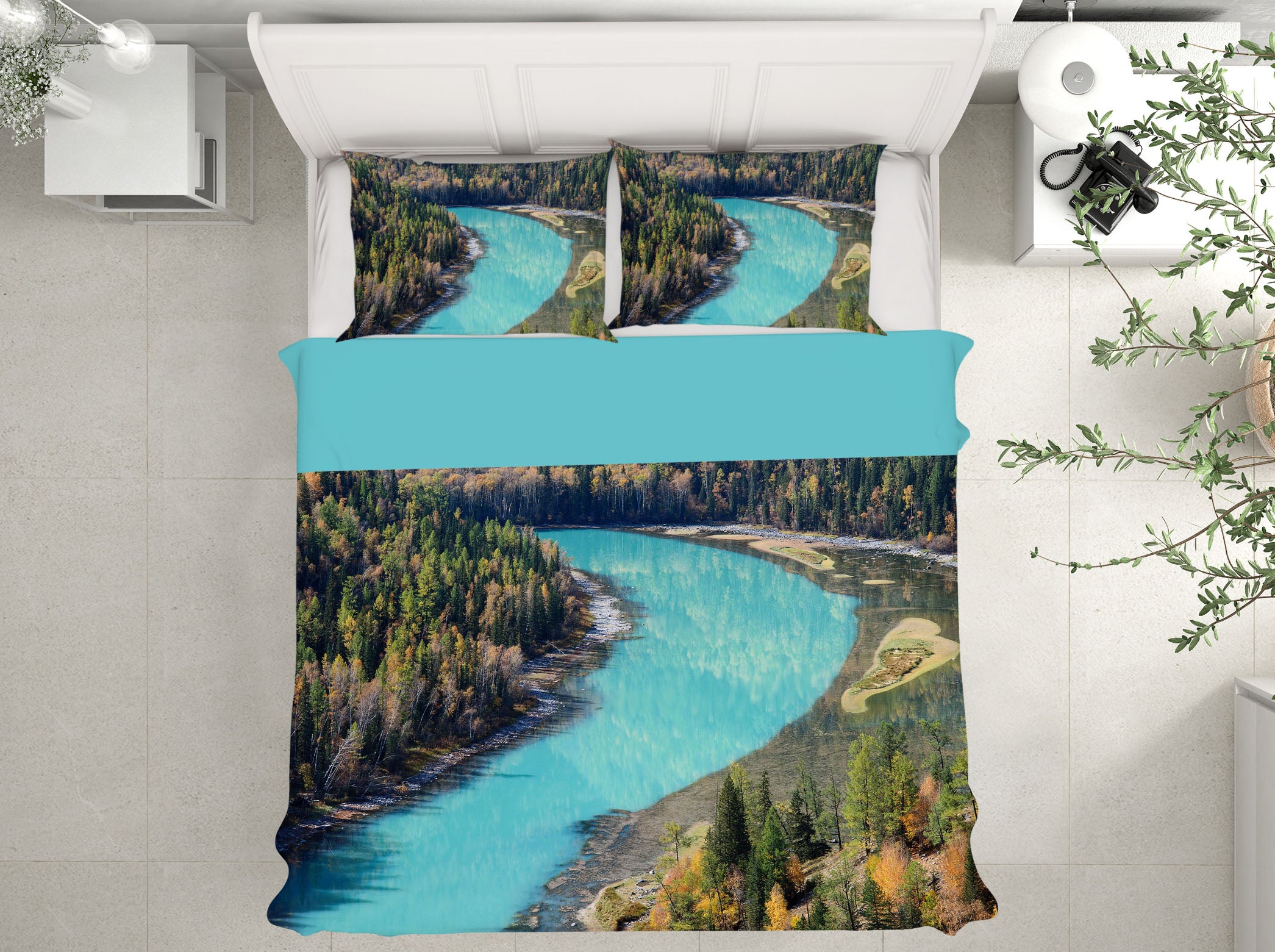 3D River 15213 Bed Pillowcases Quilt
