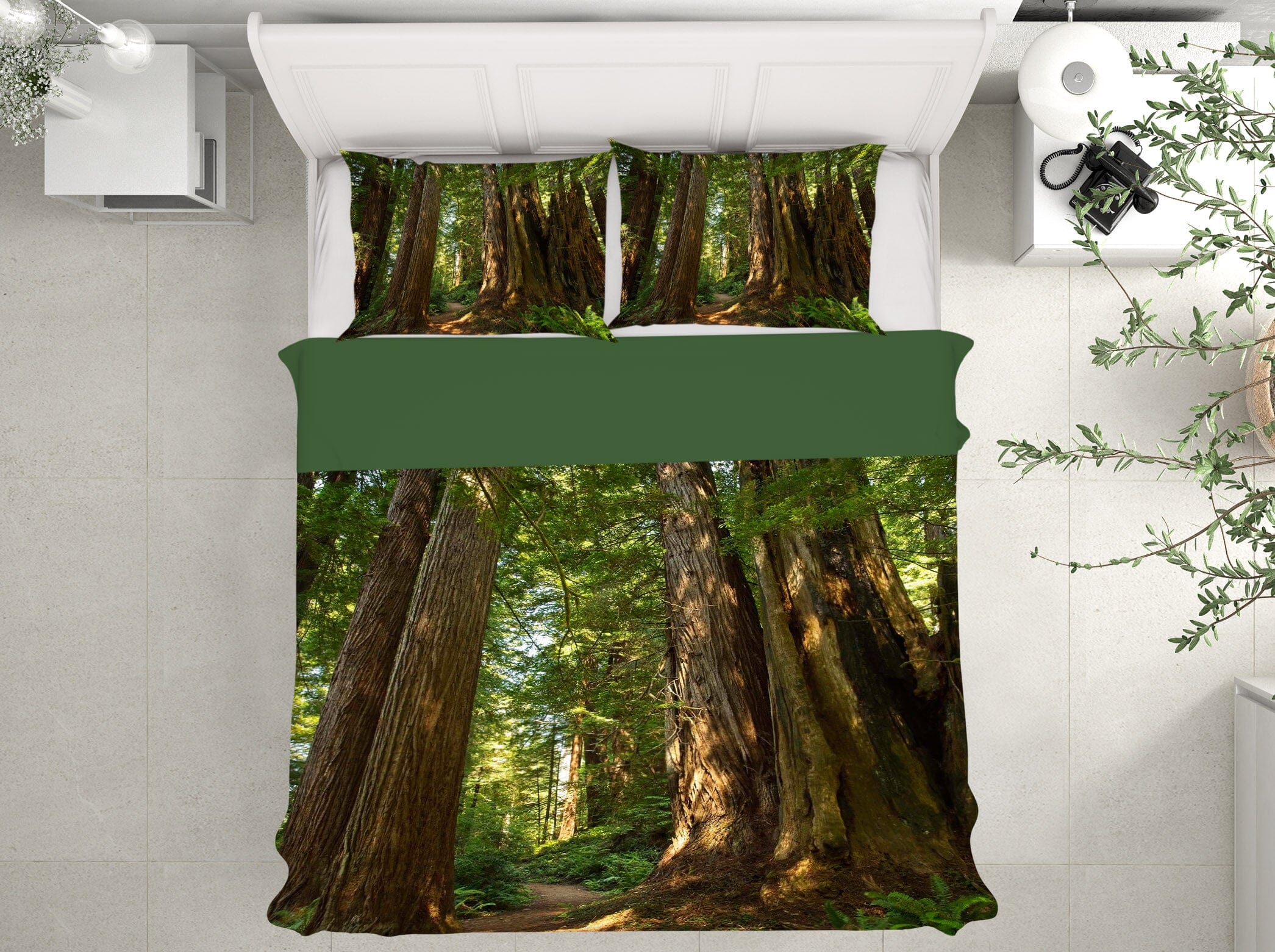 3D Redwood Pathway 2126 Kathy Barefield Bedding Bed Pillowcases Quilt Quiet Covers AJ Creativity Home 