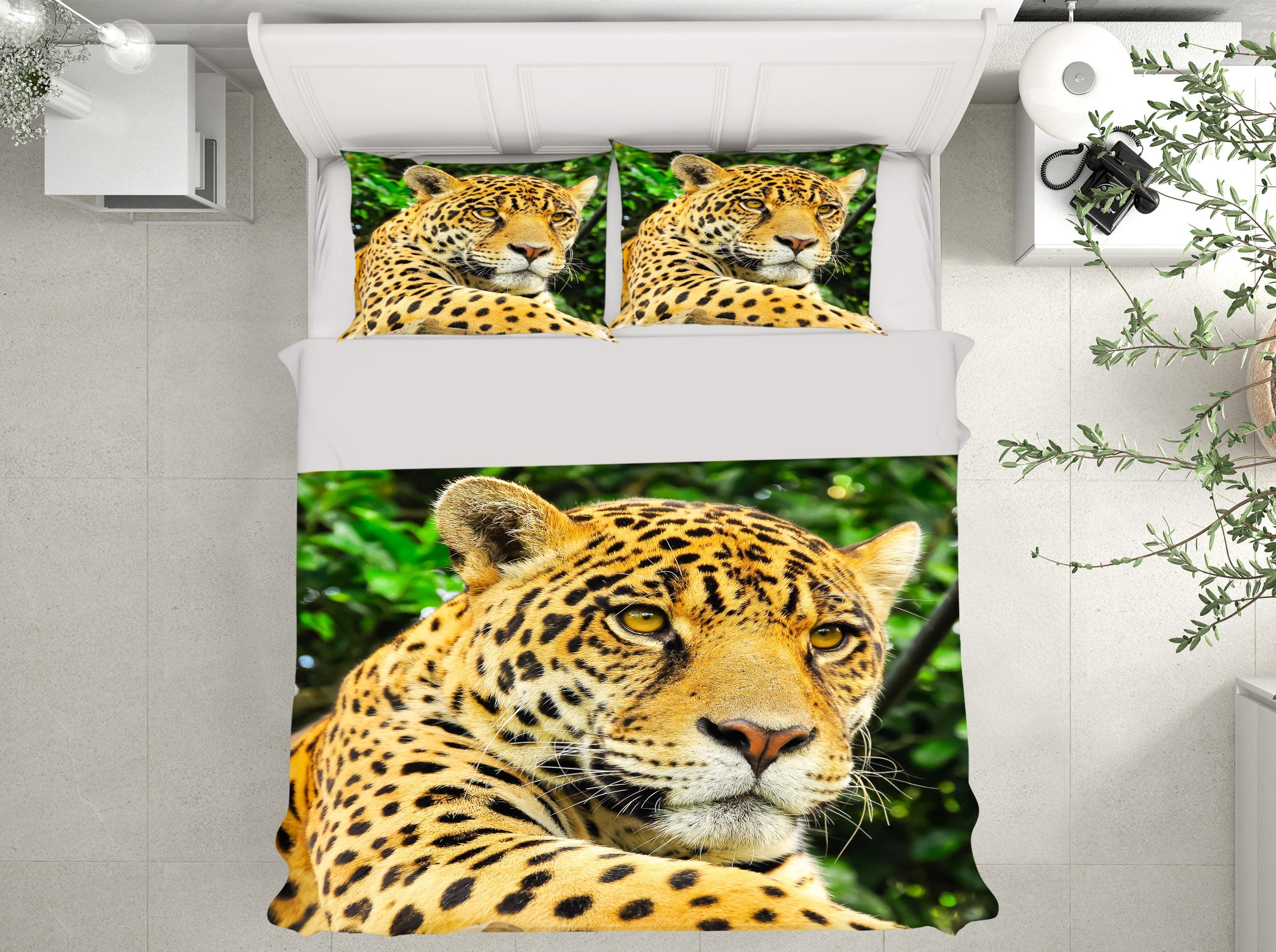 3D Leopard 59226 Bed Pillowcases Quilt