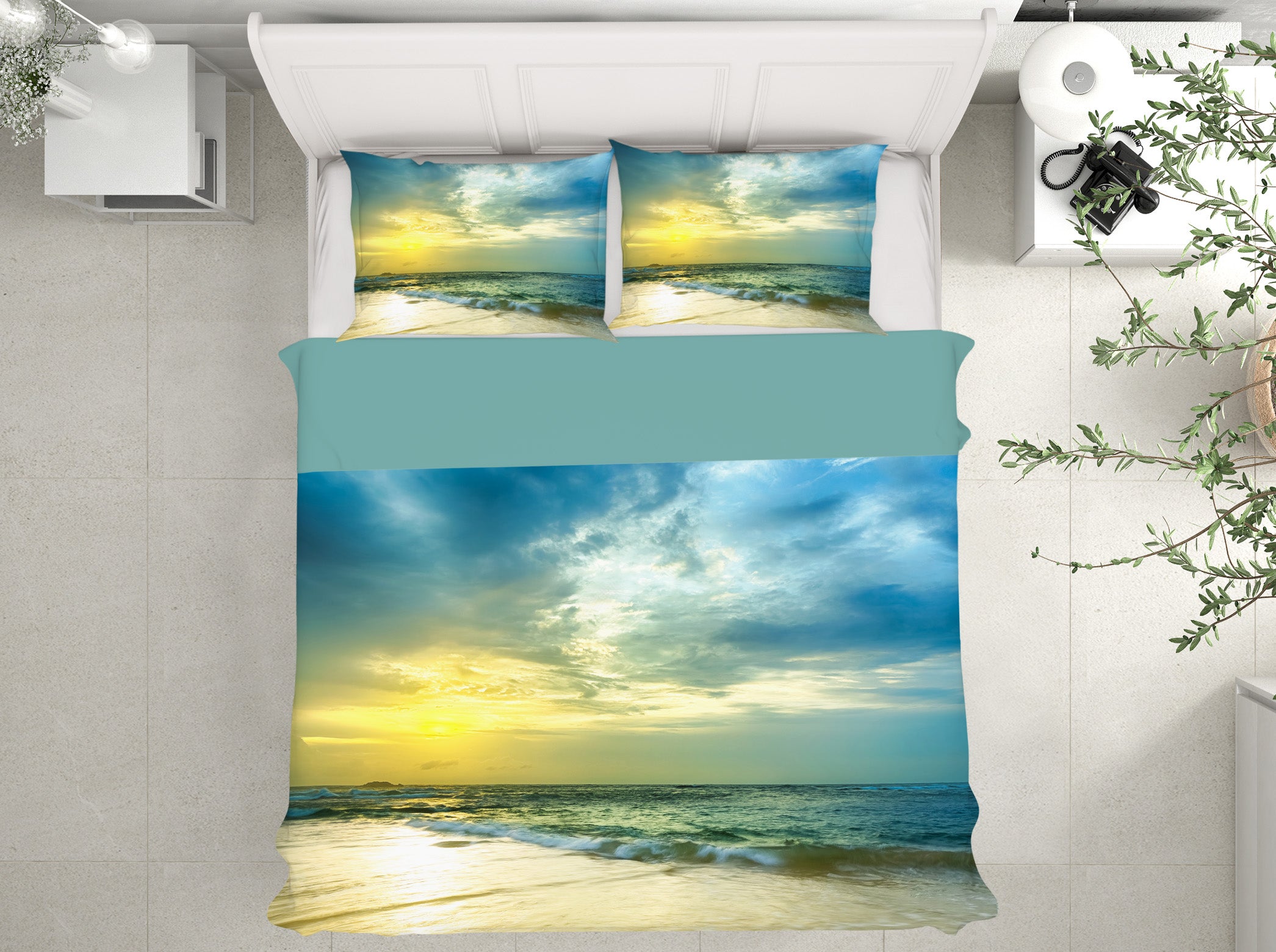 3D Clouds Sea 16058 Bed Pillowcases Quilt