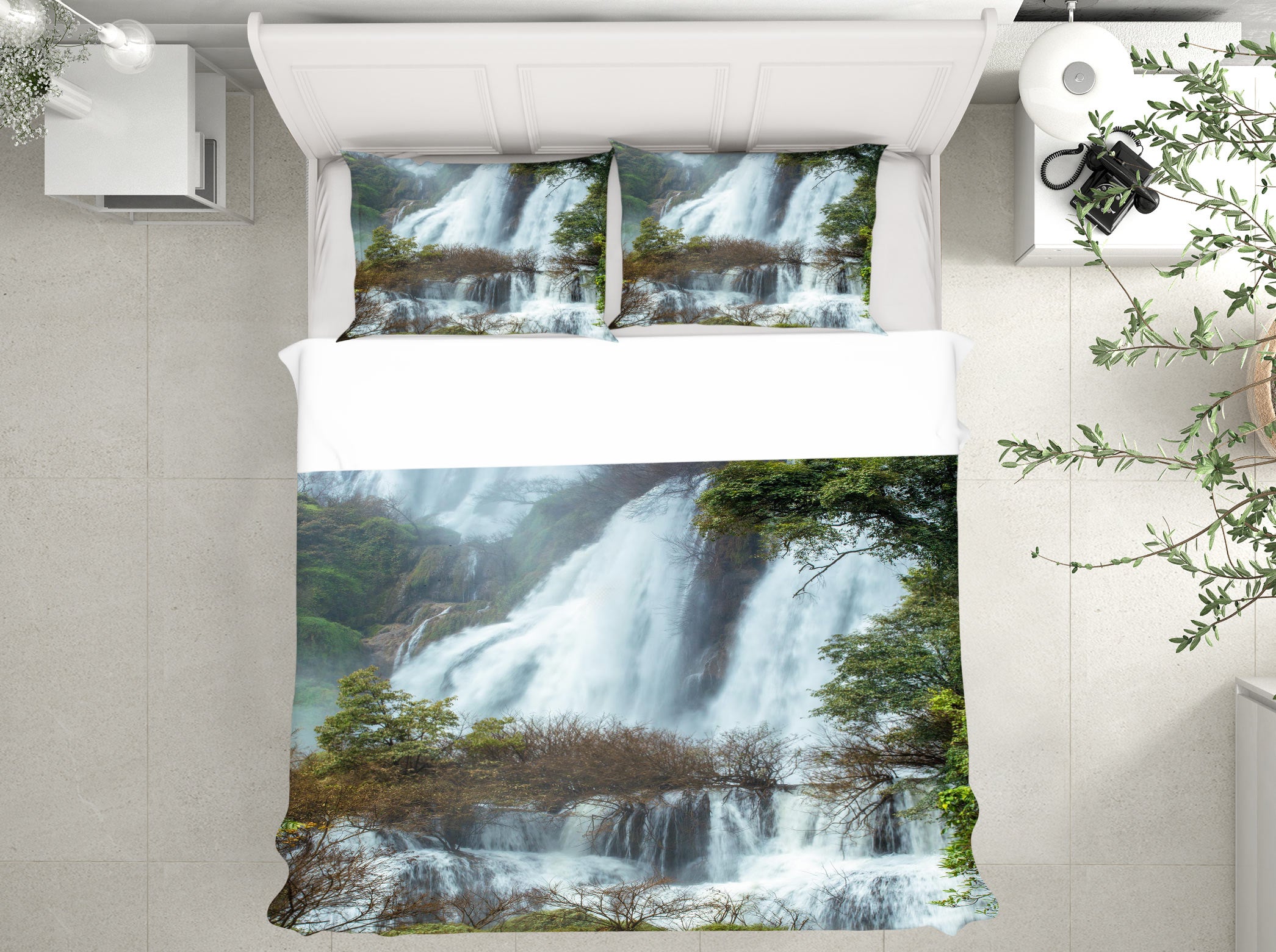 3D Waterfall 15125 Bed Pillowcases Quilt