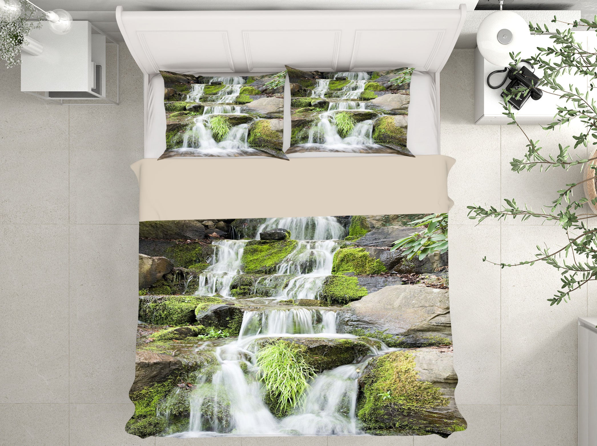 3D Running Water 16180 Bed Pillowcases Quilt
