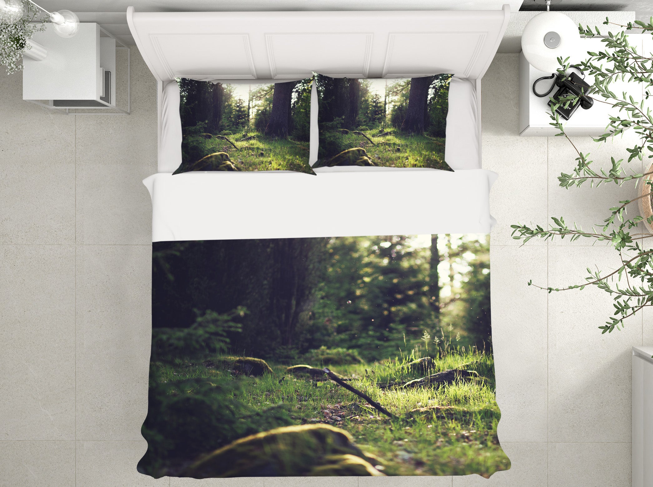 3D Forest Lawn 19145 Bed Pillowcases Quilt