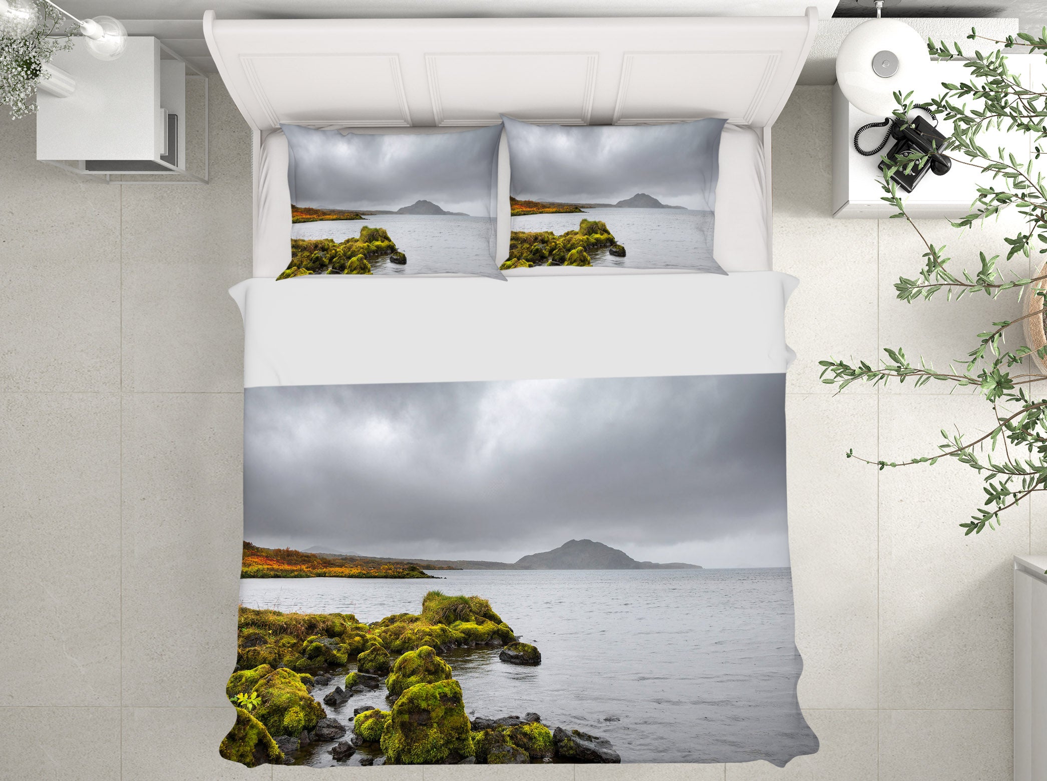 3D Moss Stone Sea 068 Marco Carmassi Bedding Bed Pillowcases Quilt