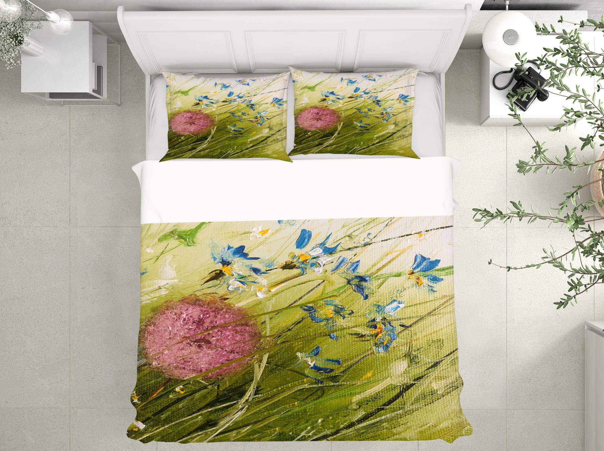 3D Blue Flower 504 Skromova Marina Bedding Bed Pillowcases Quilt