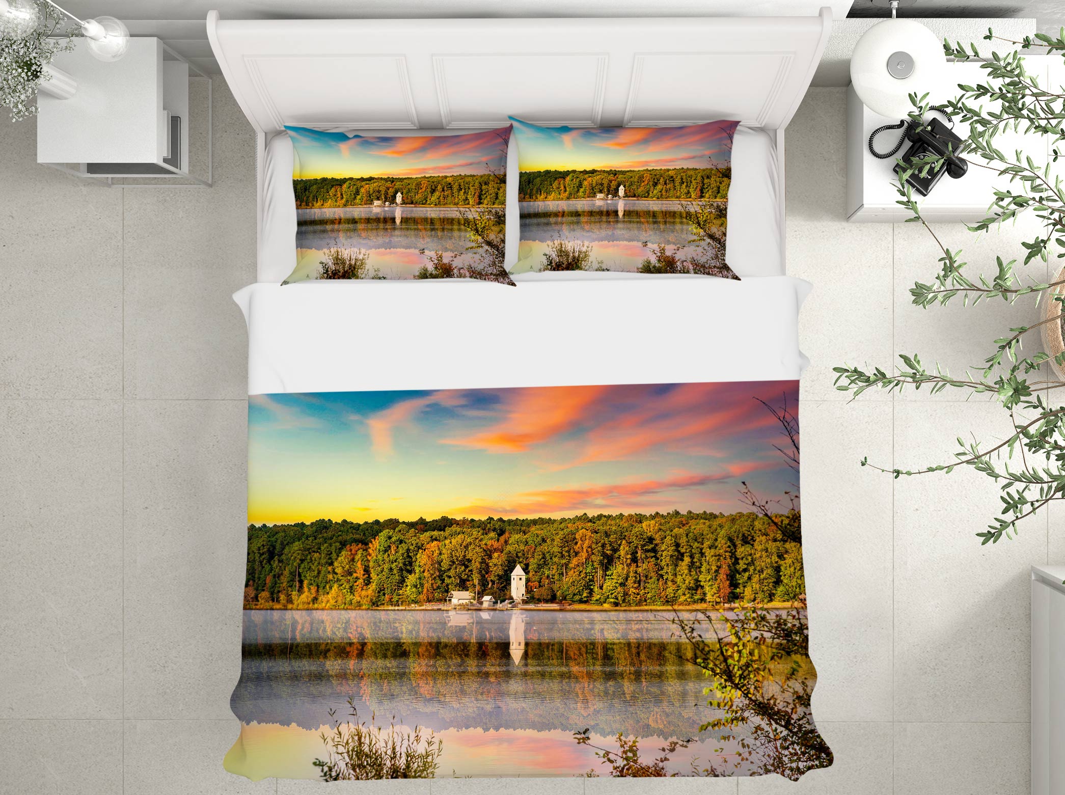 3D Lakeside Forest 8544 Beth Sheridan Bedding Bed Pillowcases Quilt