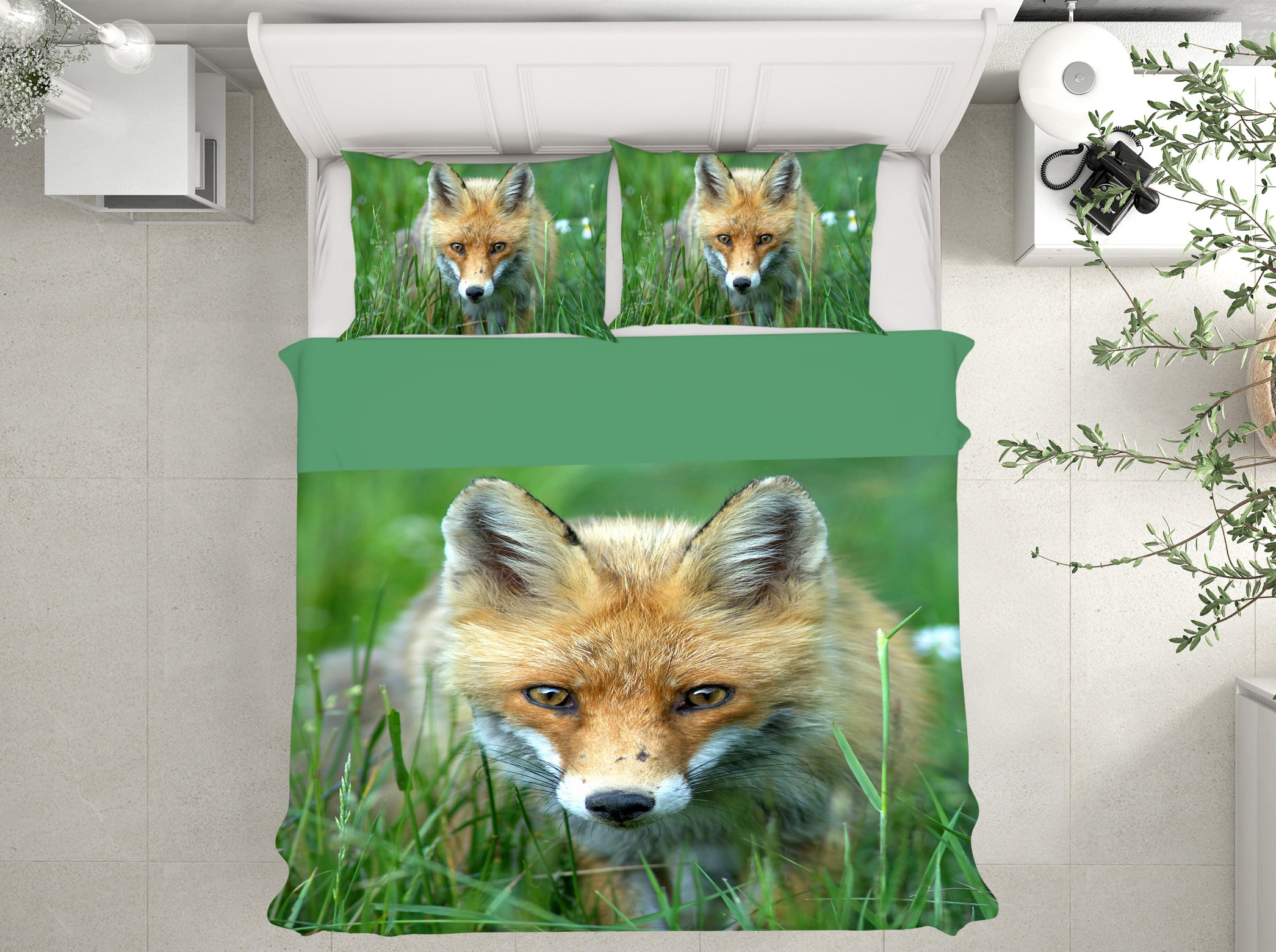 3D Fox 12188 Bed Pillowcases Quilt