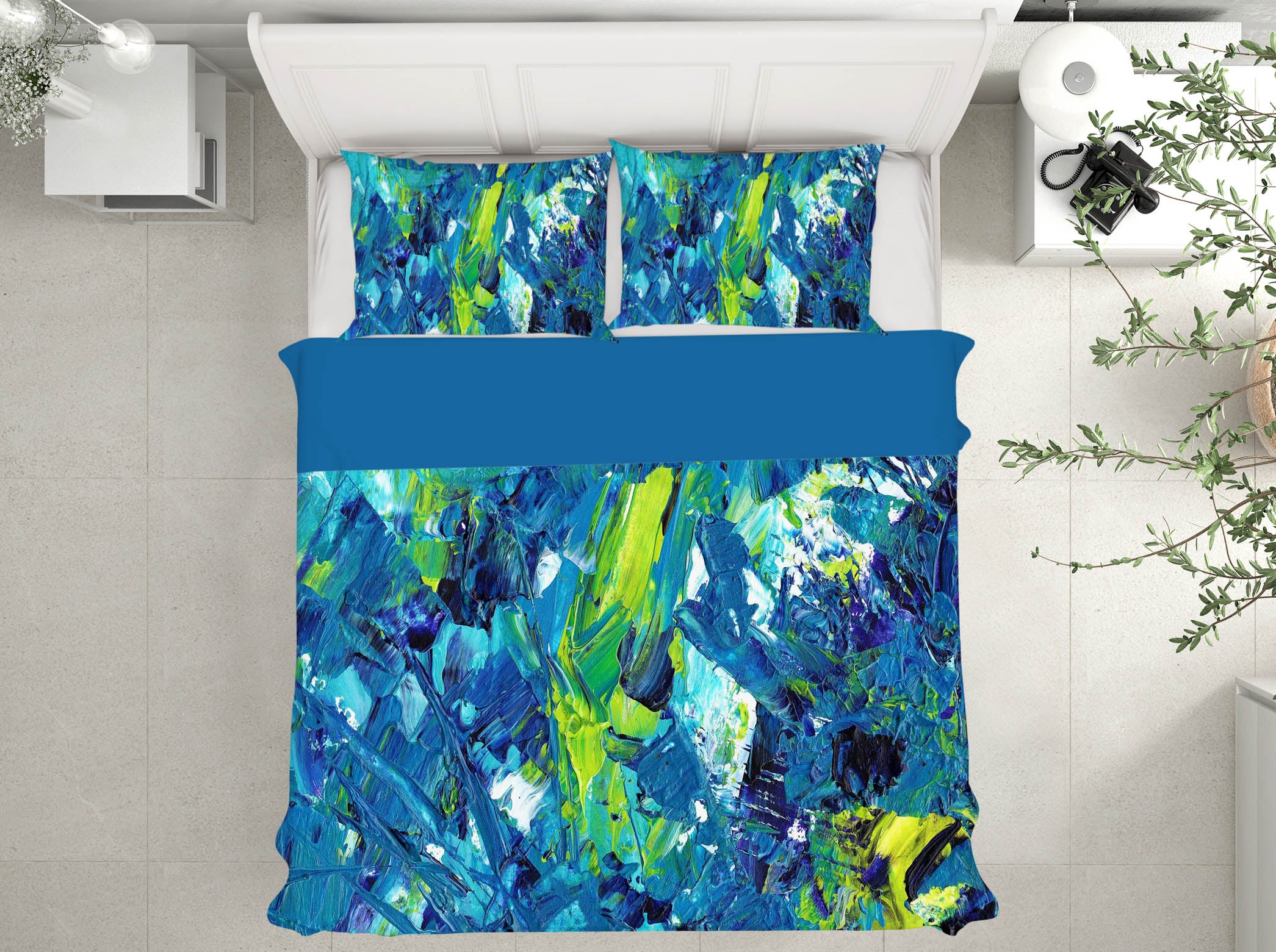 3D Blue Texture 16046 Bed Pillowcases Quilt