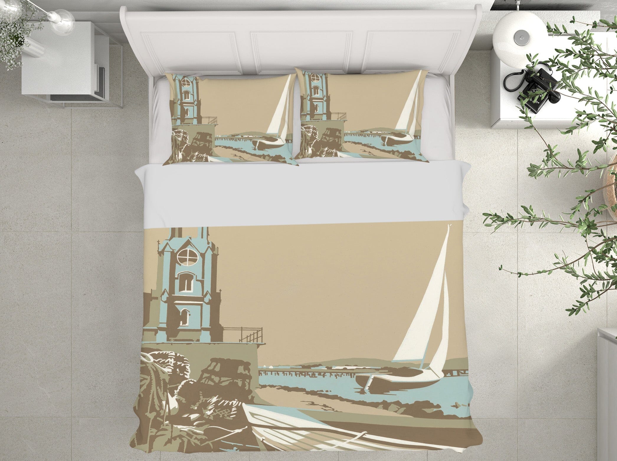 3D Swanage Tower 2072 Steve Read Bedding Bed Pillowcases Quilt Quiet Covers AJ Creativity Home 