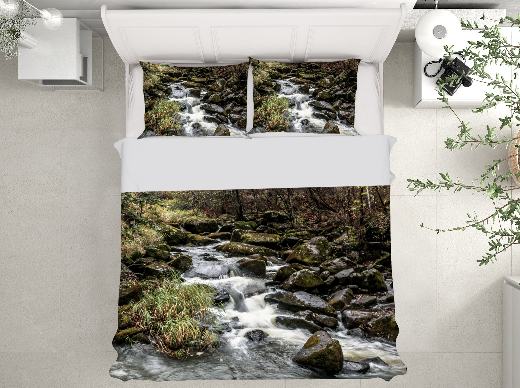 3D Stone River 15200 Bed Pillowcases Quilt