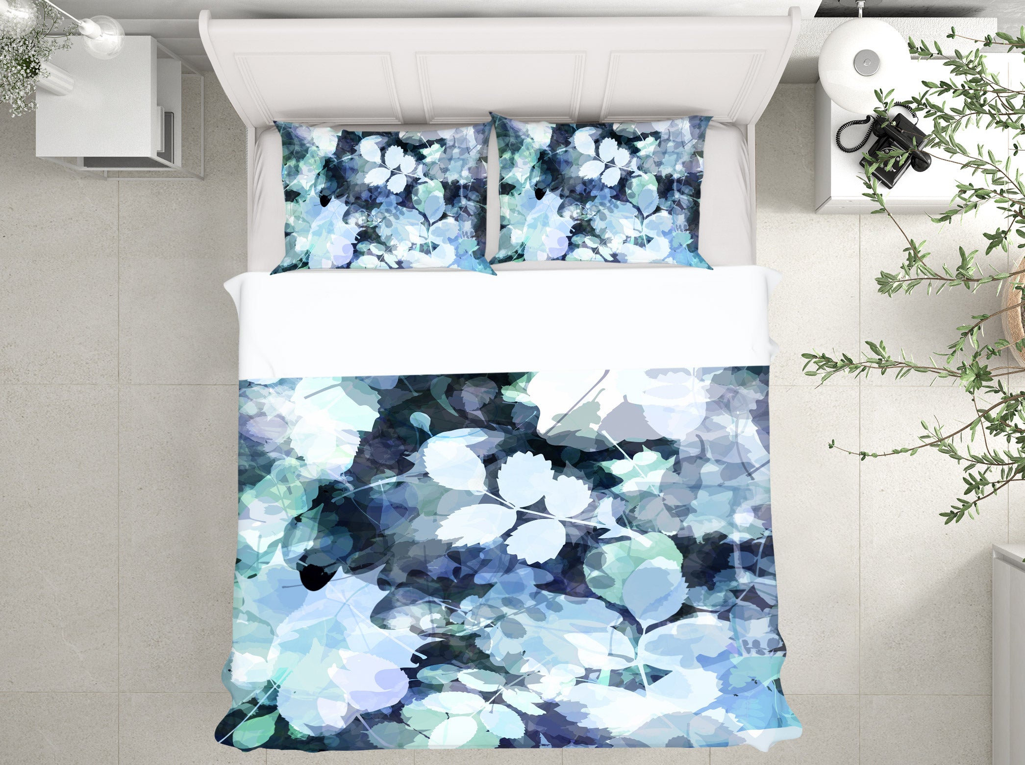 3D Leaves 13217 Bed Pillowcases Quilt