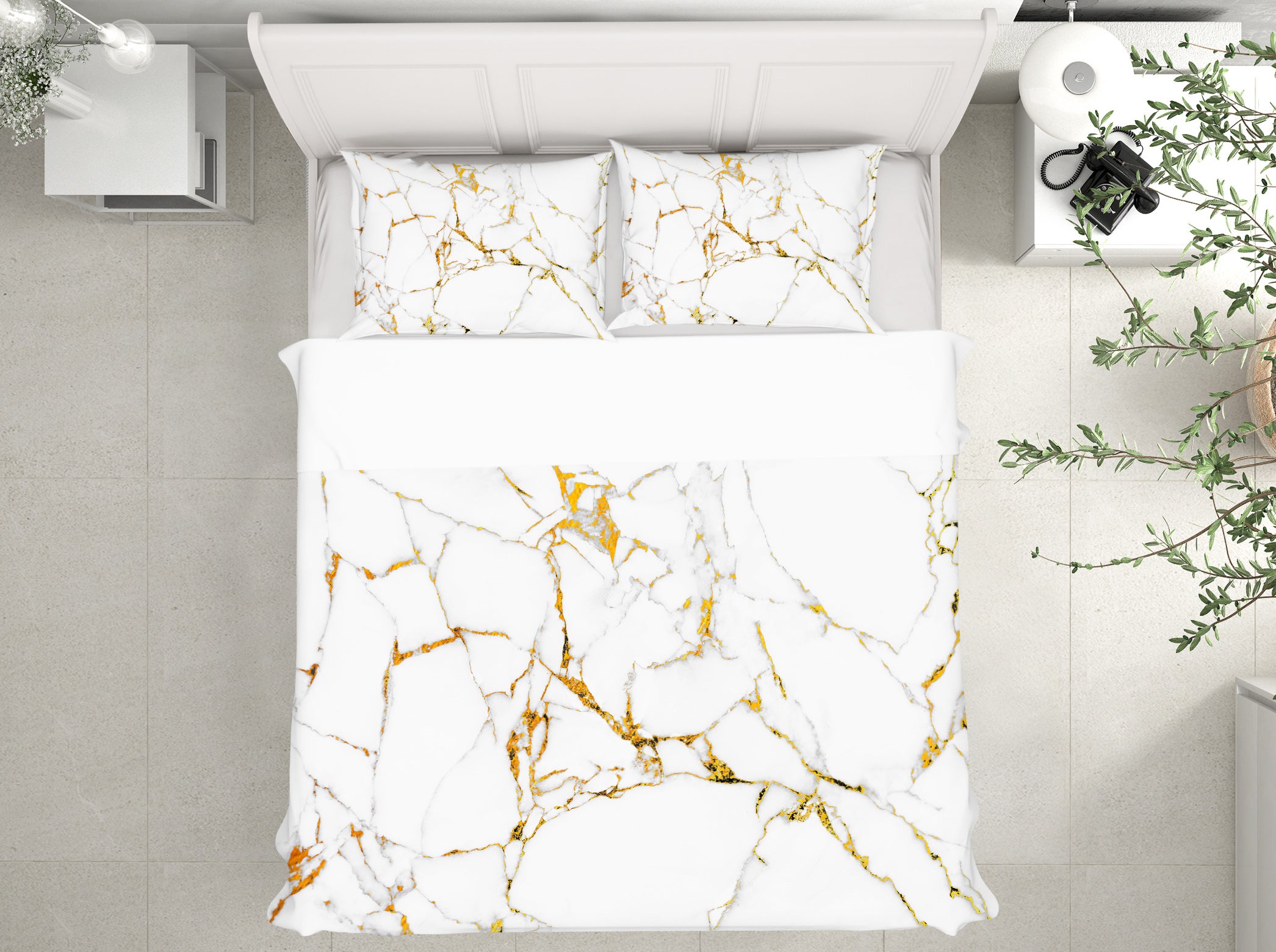3D Marble 59107 Bed Pillowcases Quilt