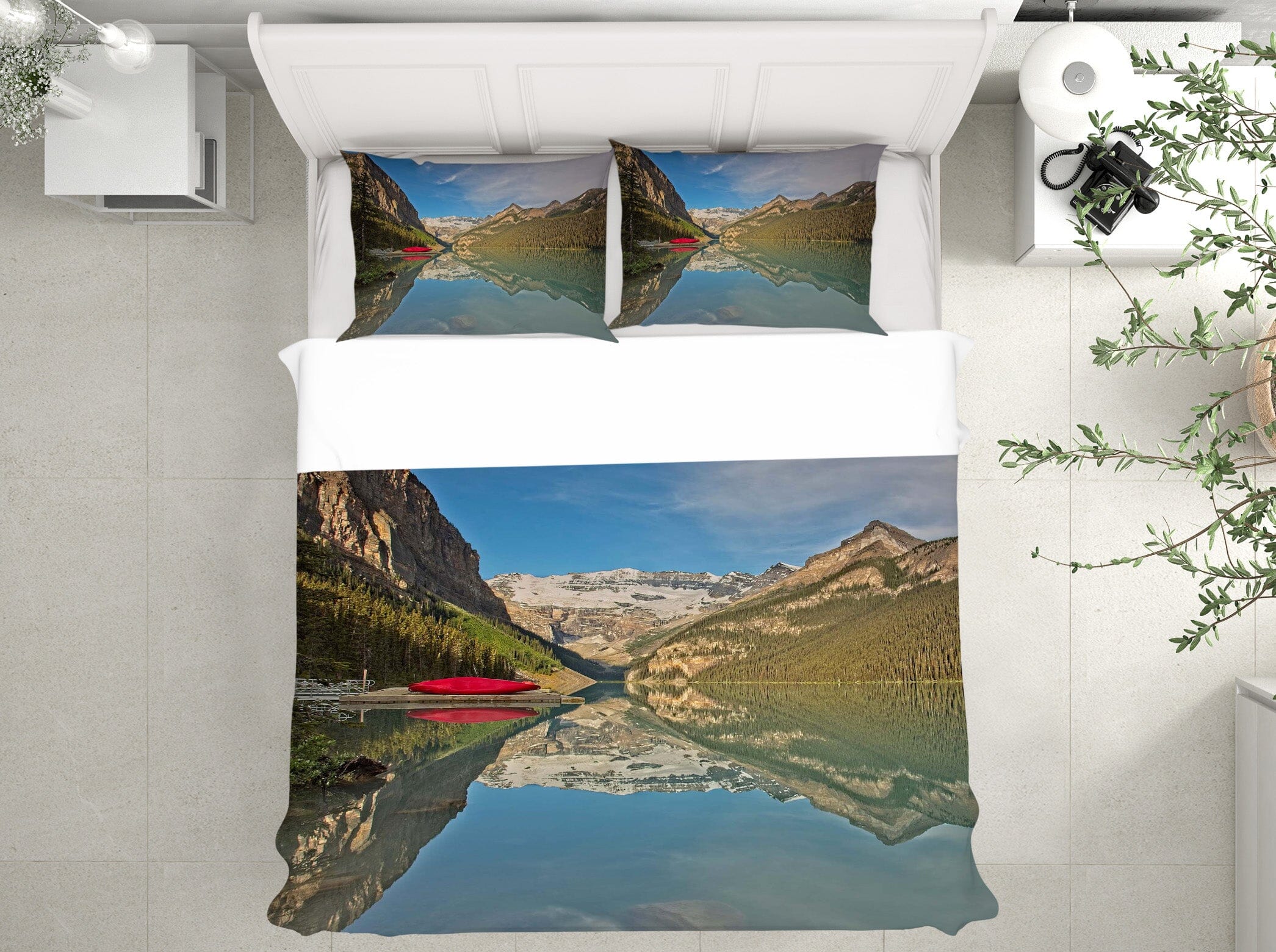 3D Lake Louise Sunrise 2116 Kathy Barefield Bedding Bed Pillowcases Quilt Quiet Covers AJ Creativity Home 