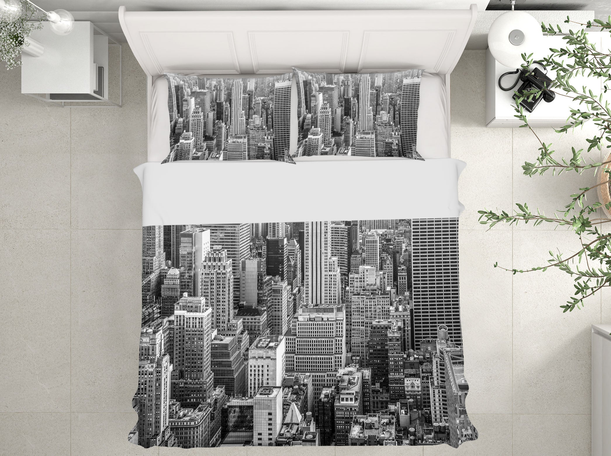 3D Grey City 126 Marco Carmassi Bedding Bed Pillowcases Quilt