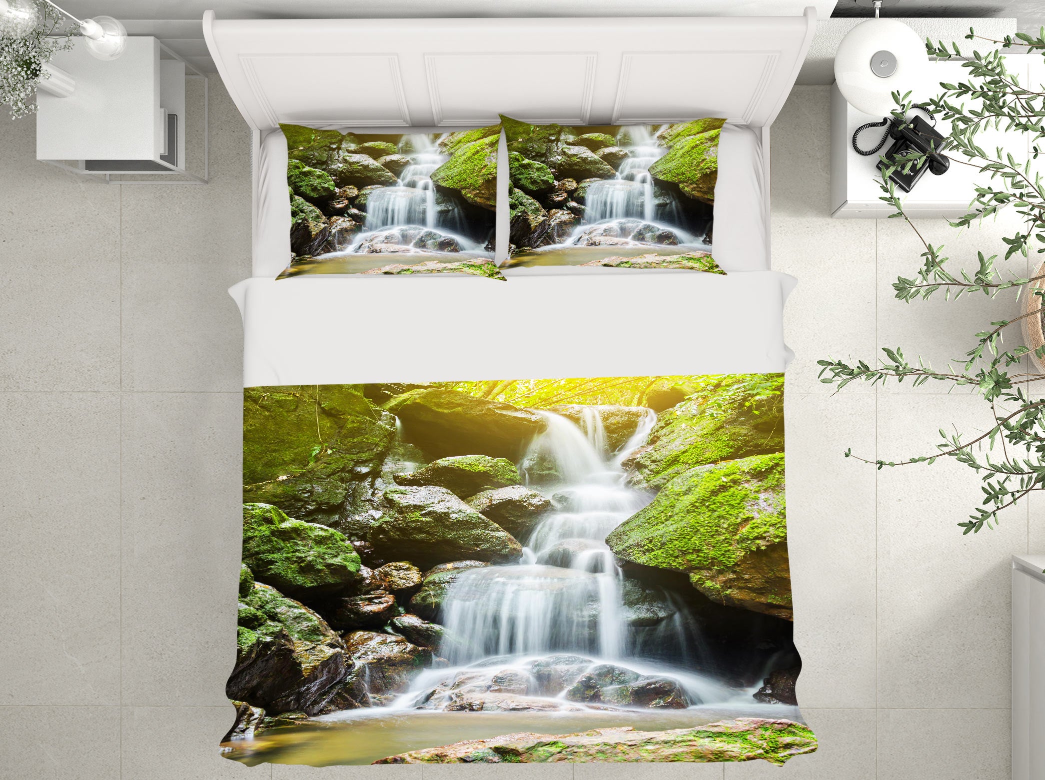3D Waterfall 15121 Bed Pillowcases Quilt