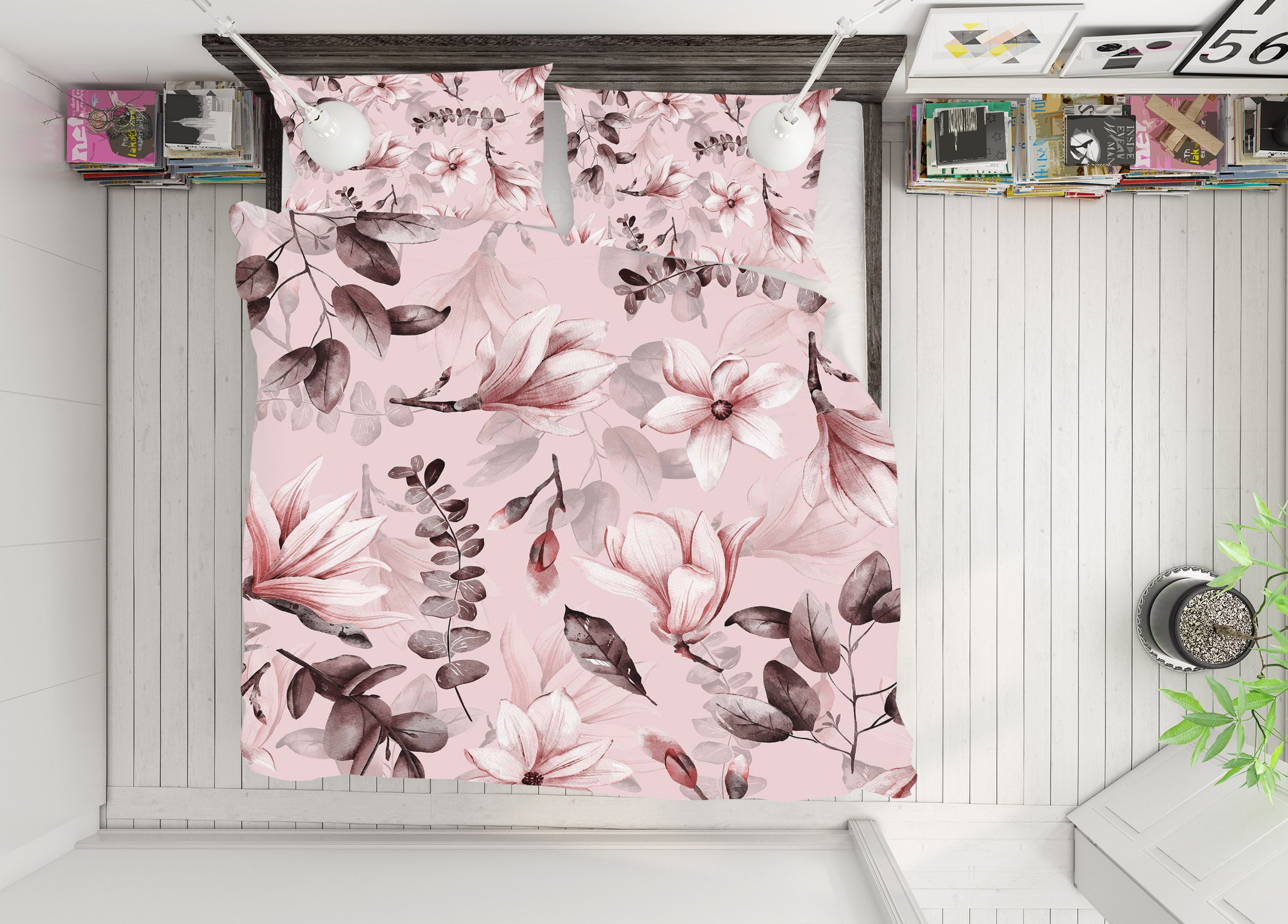 3D Red Lily 080 Uta Naumann Bedding Bed Pillowcases Quilt