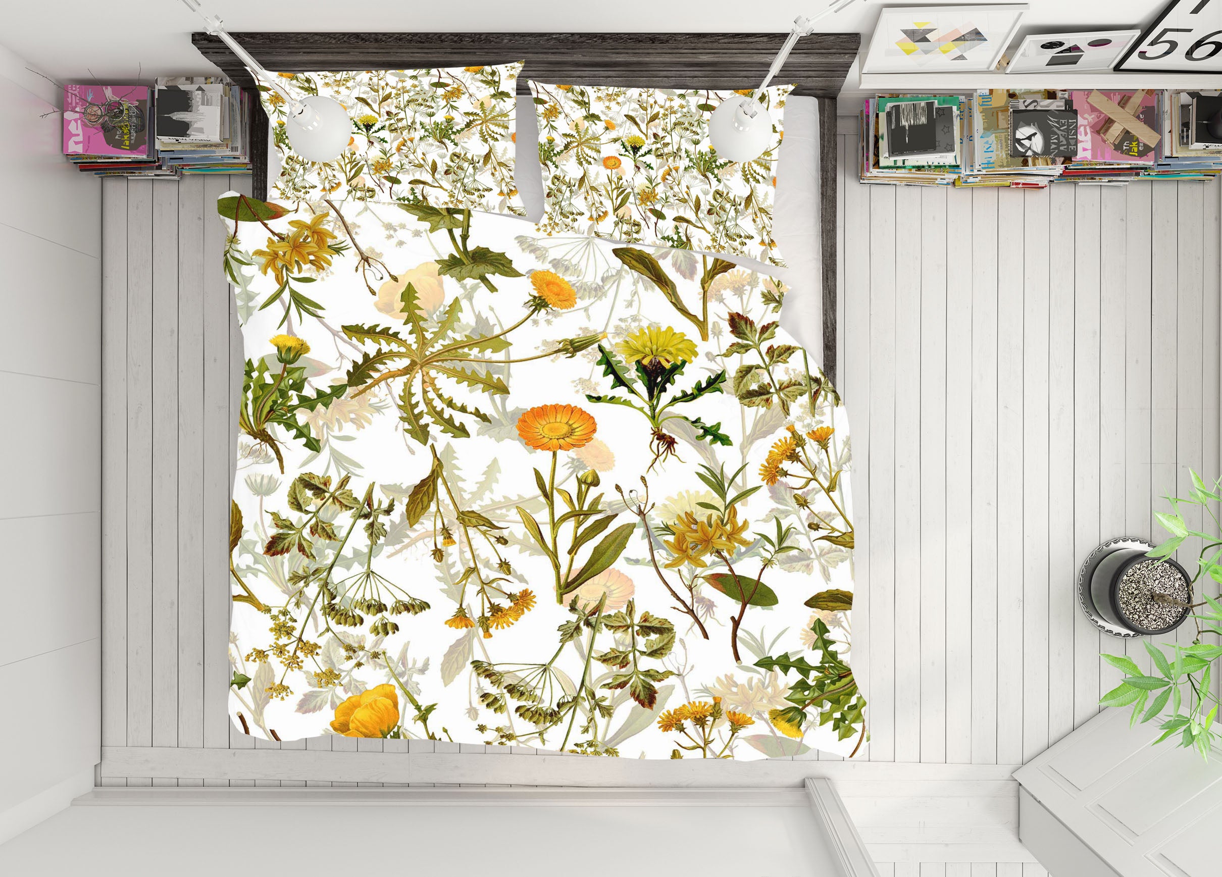 3D Leaves Pattern 18202 Uta Naumann Bedding Bed Pillowcases Quilt