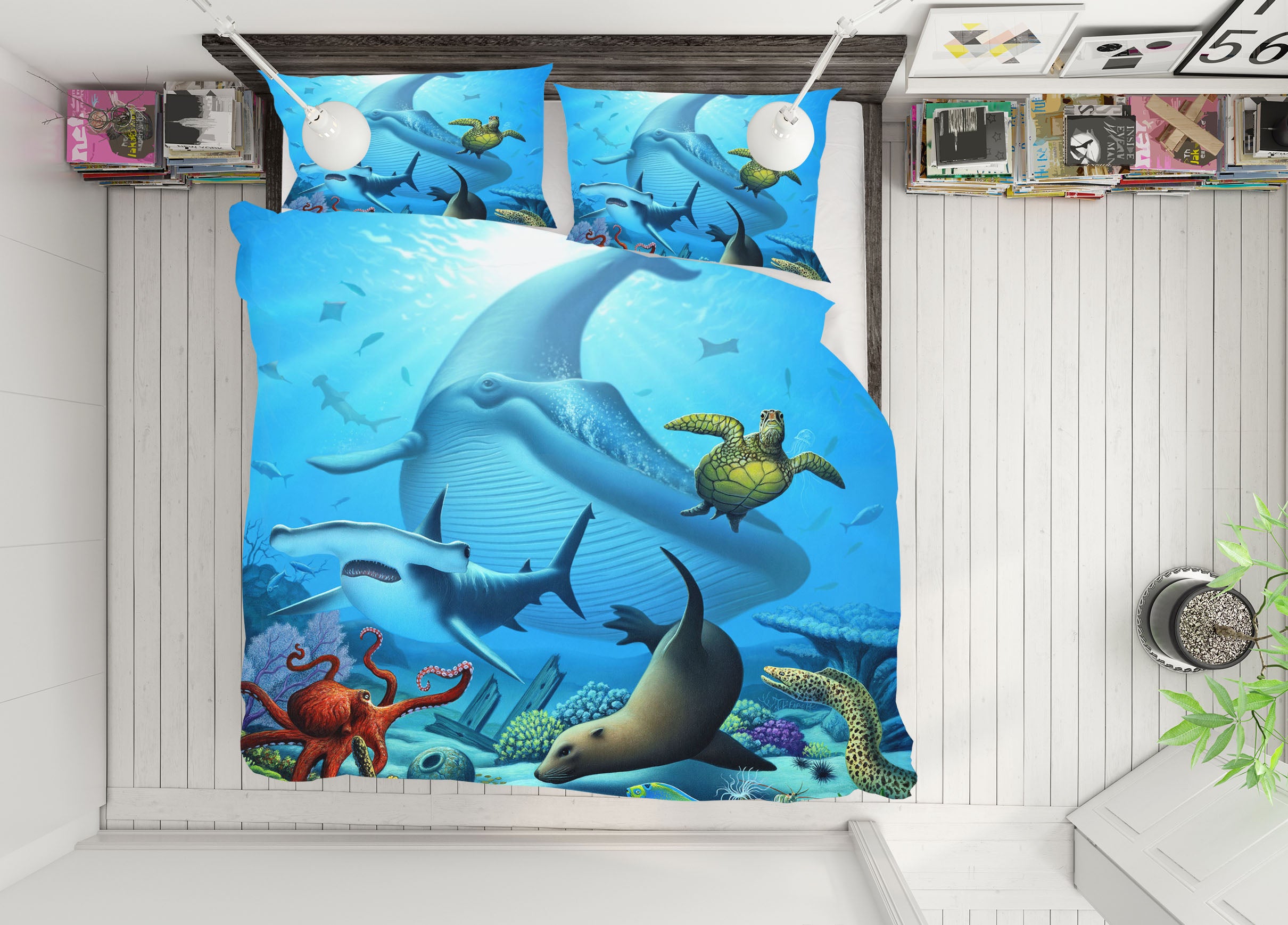 3D Ocean Life 18068 Jerry LoFaro bedding Bed Pillowcases Quilt