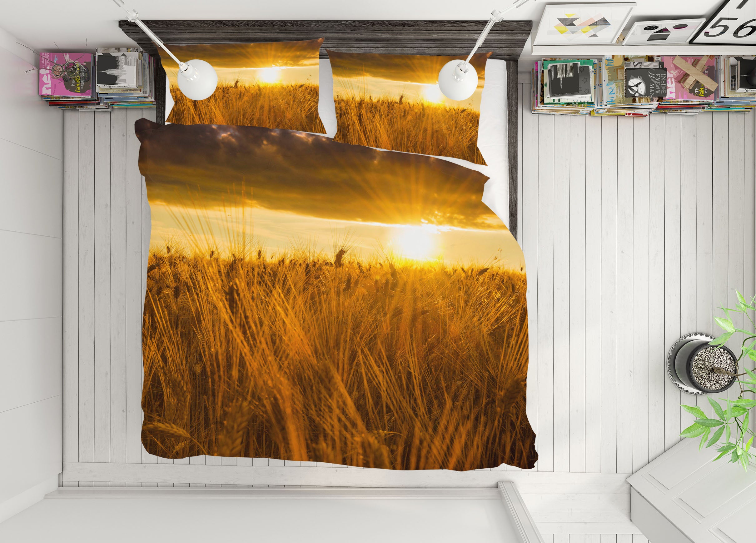 3D Sunny Wheat Field 046 Marco Carmassi Bedding Bed Pillowcases Quilt