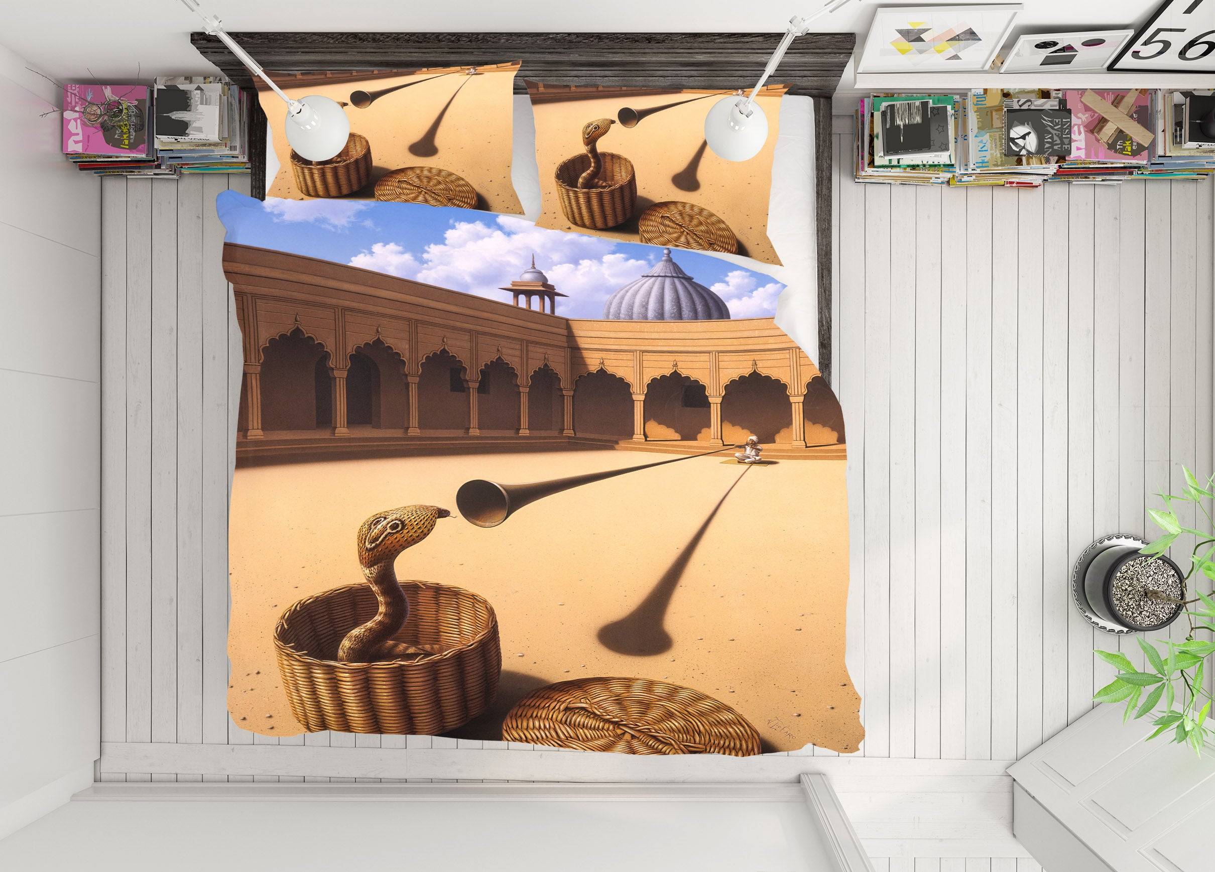 3D Snake Charmer 86044 Jerry LoFaro bedding Bed Pillowcases Quilt