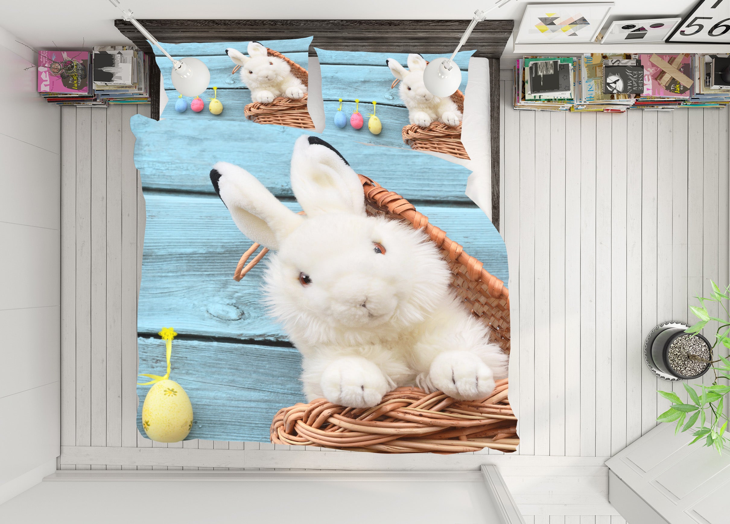 3D Bunny 19207 Bed Pillowcases Quilt