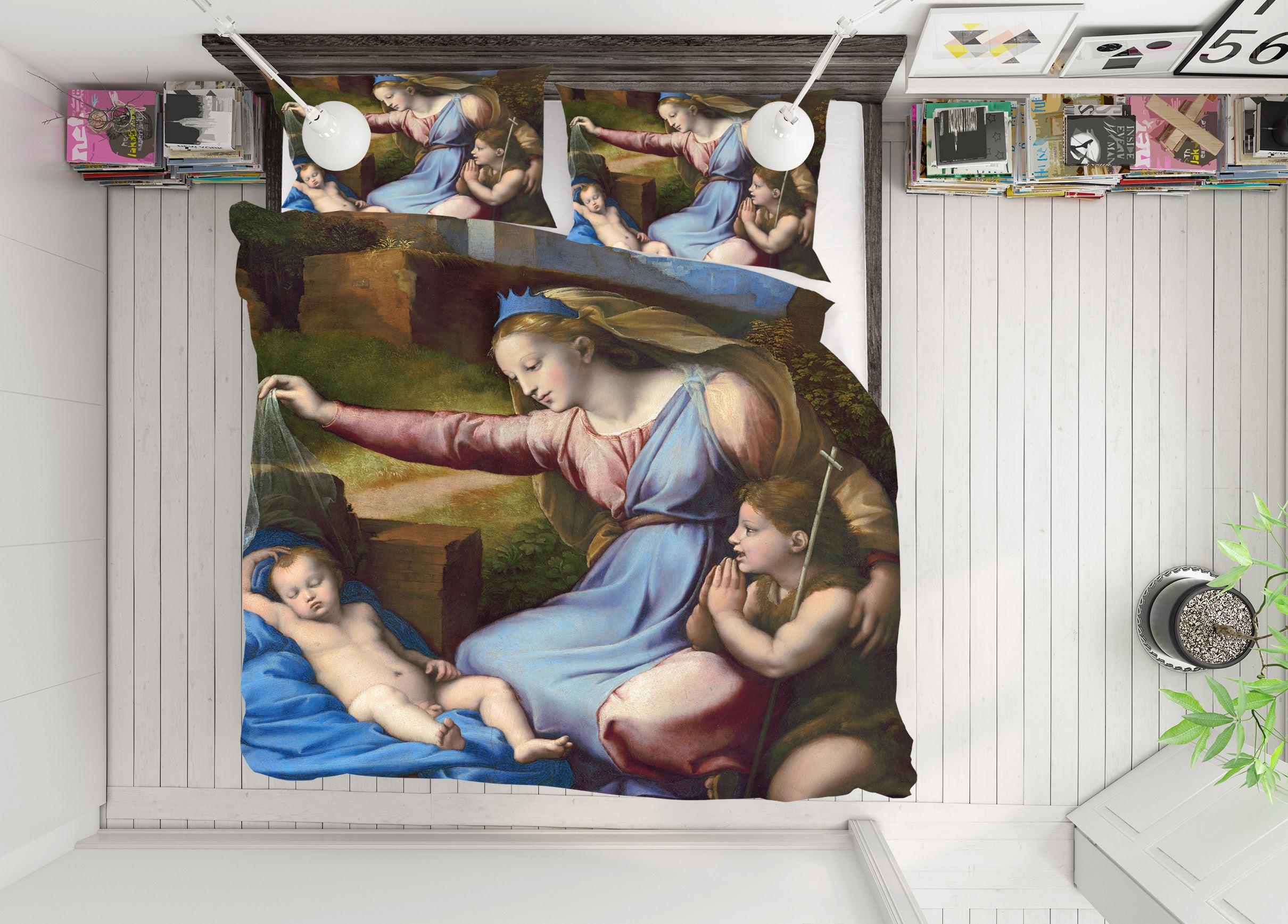 3D Woman Child 12176 Bed Pillowcases Quilt