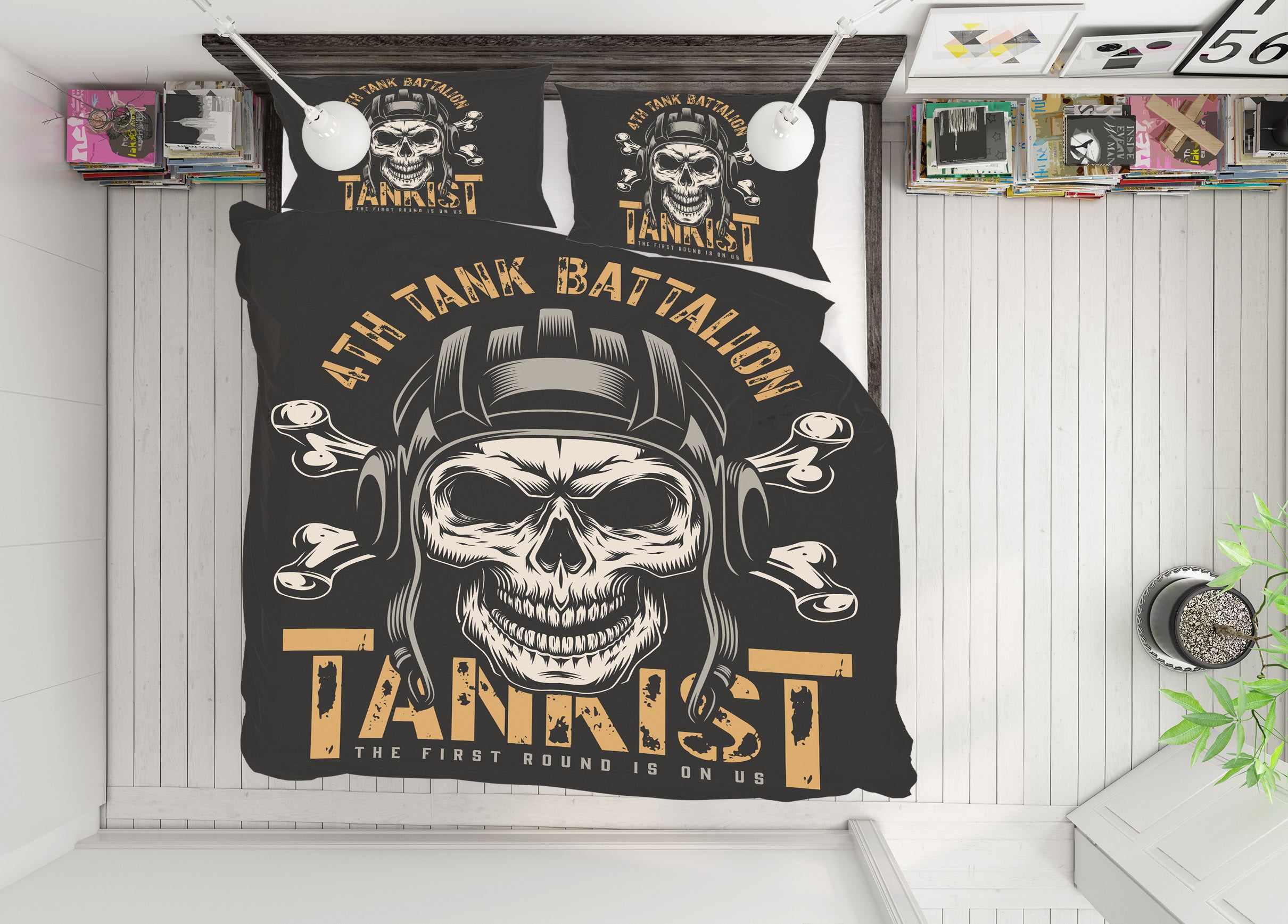 3D Skull 60224 Bed Pillowcases Quilt