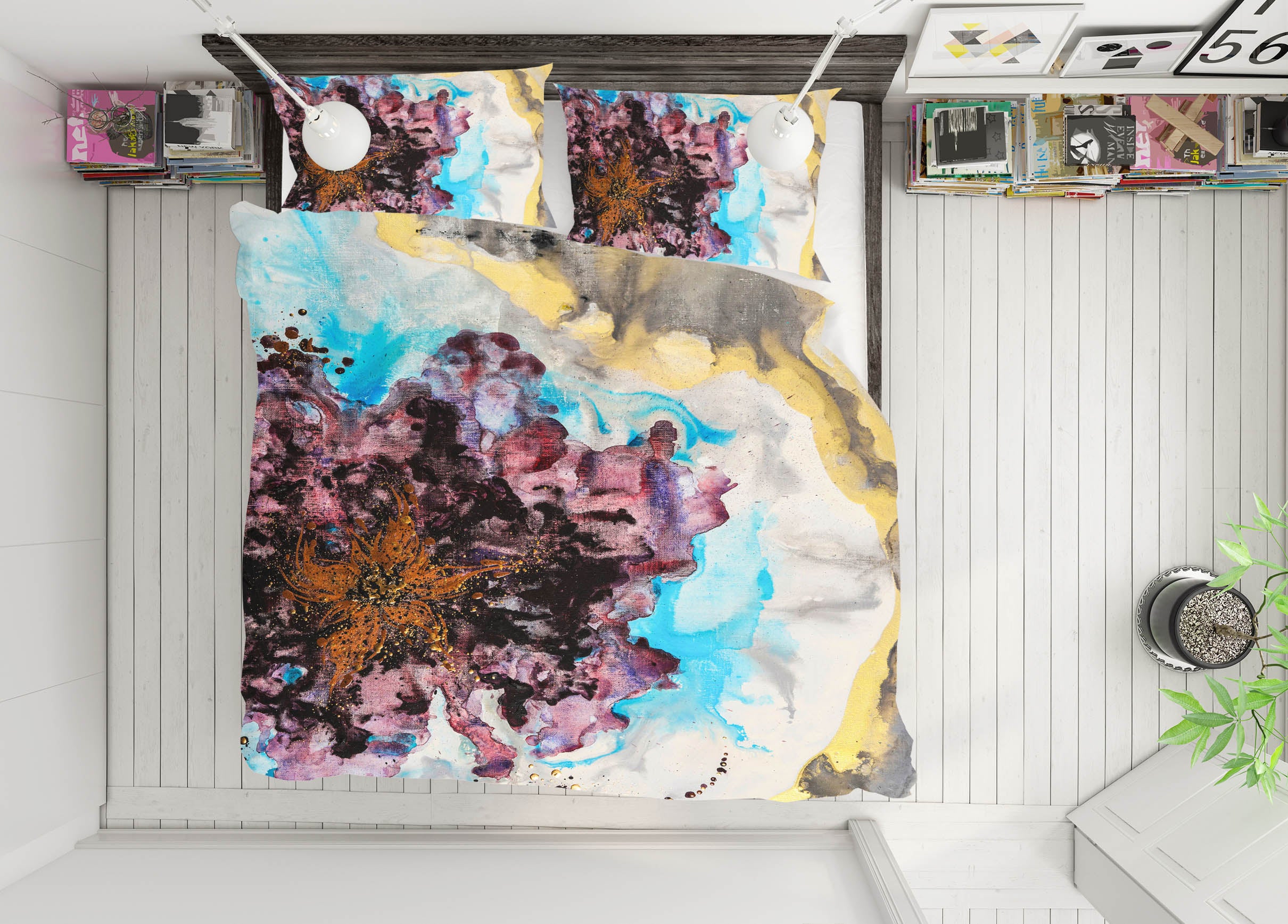 3D Watercolor Texture 567 Skromova Marina Bedding Bed Pillowcases Quilt