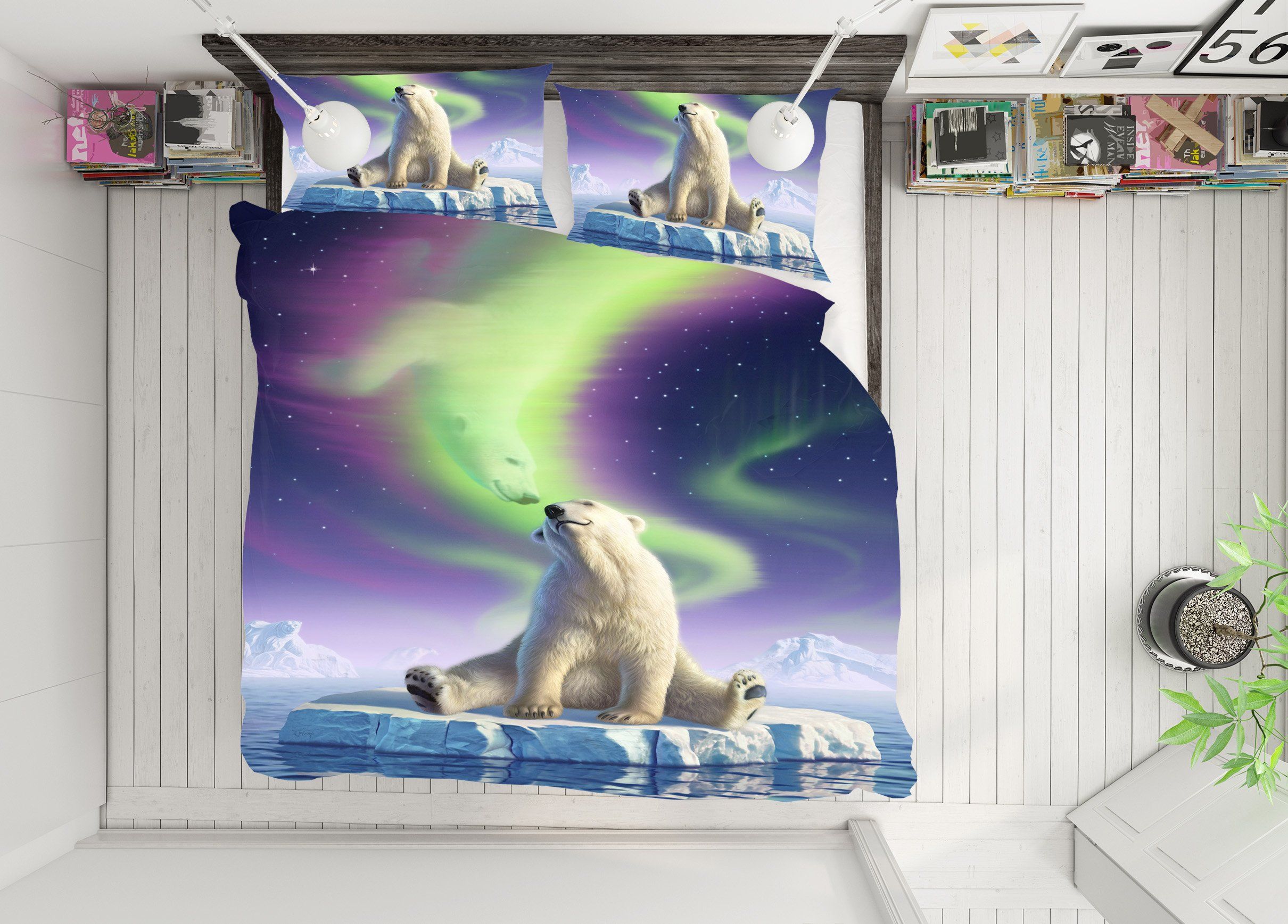 3D Arctic Kiss 2101 Jerry LoFaro bedding Bed Pillowcases Quilt Quiet Covers AJ Creativity Home 