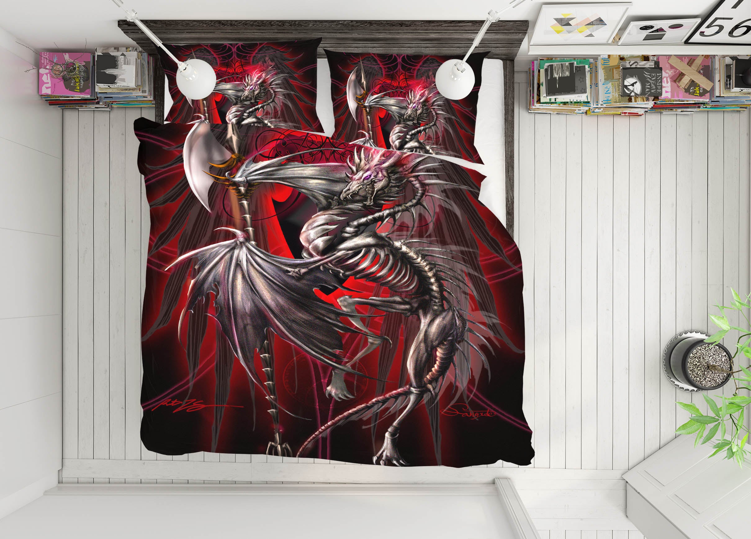 3D Gray Dragon 8324 Ruth Thompson Bedding Bed Pillowcases Quilt Cover Duvet Cover