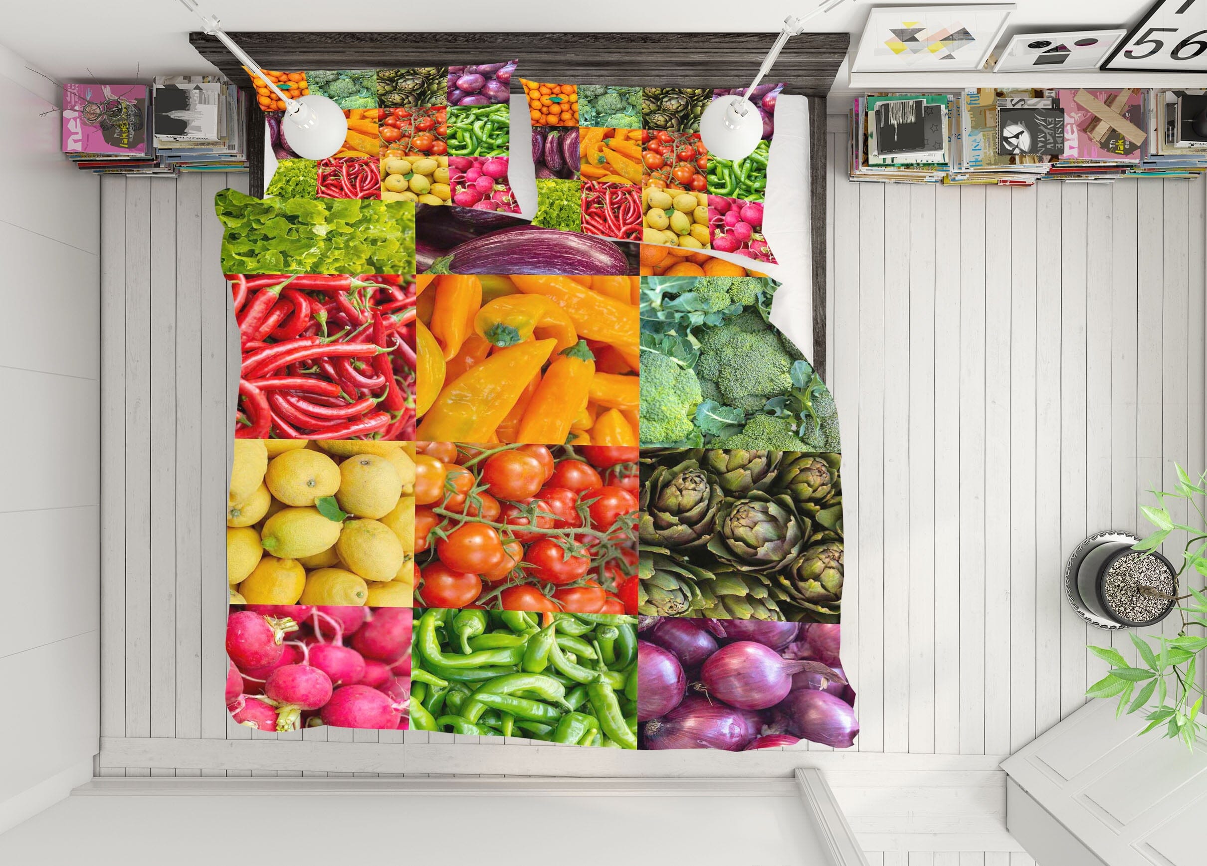 3D Vegetable And Fruit 2024 Assaf Frank Bedding Bed Pillowcases Quilt Quiet Covers AJ Creativity Home 