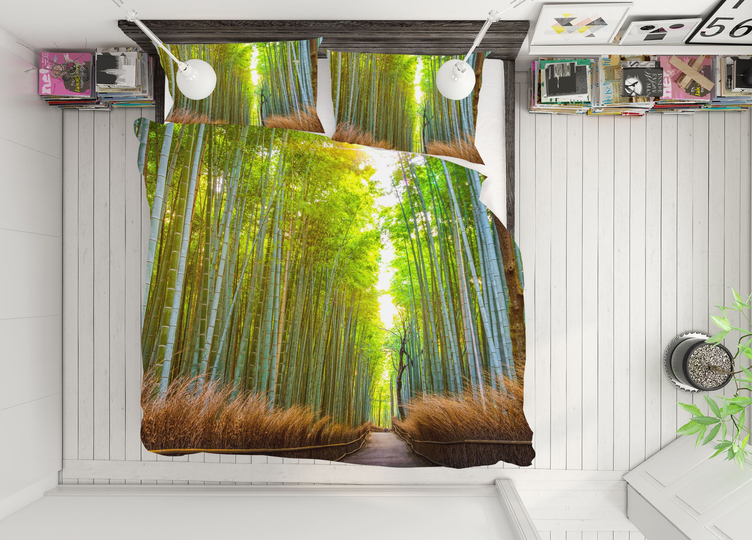3D Kyoto Bamboo Forest 039 Marco Carmassi Bedding Bed Pillowcases Quilt