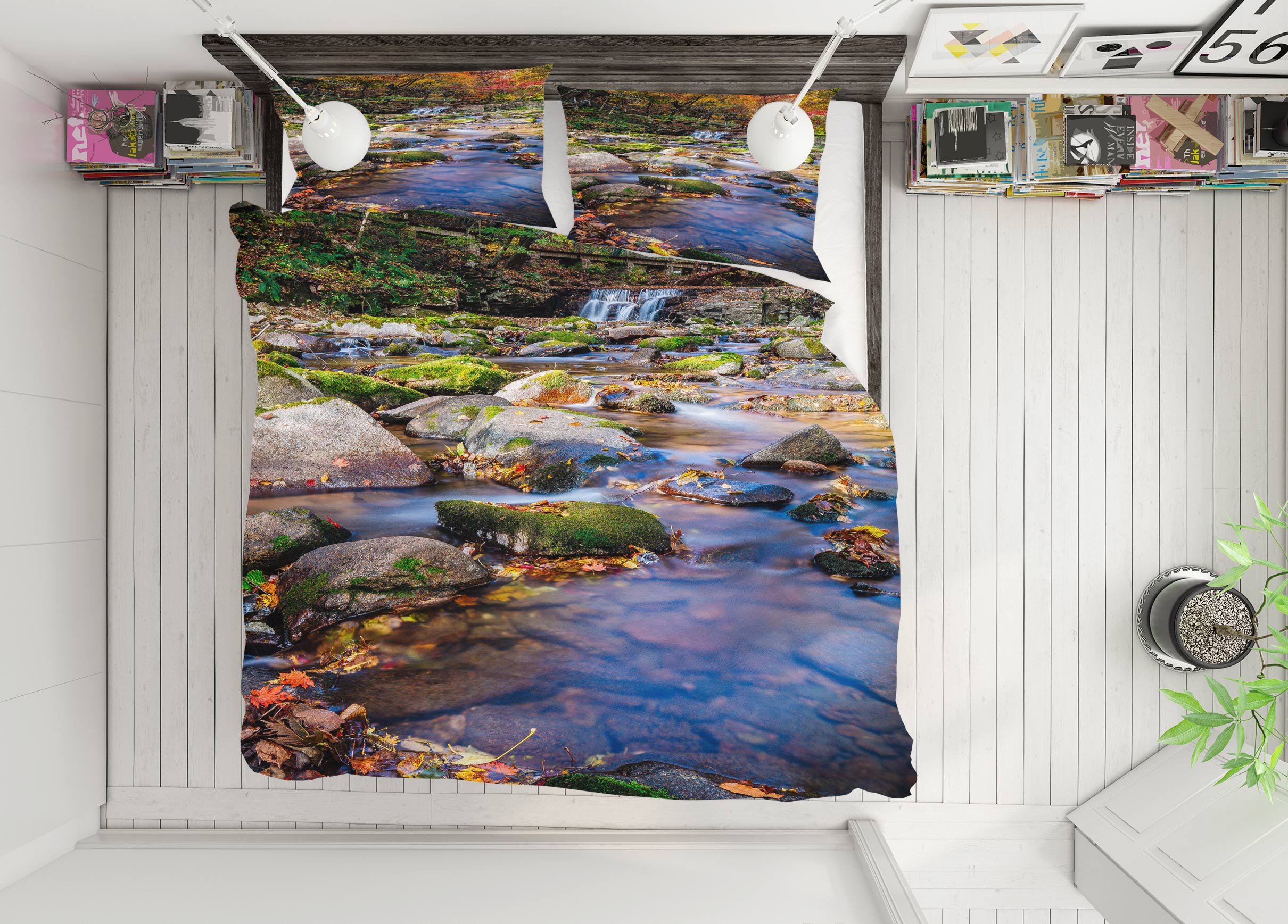3D Stone Creek 16123 Bed Pillowcases Quilt