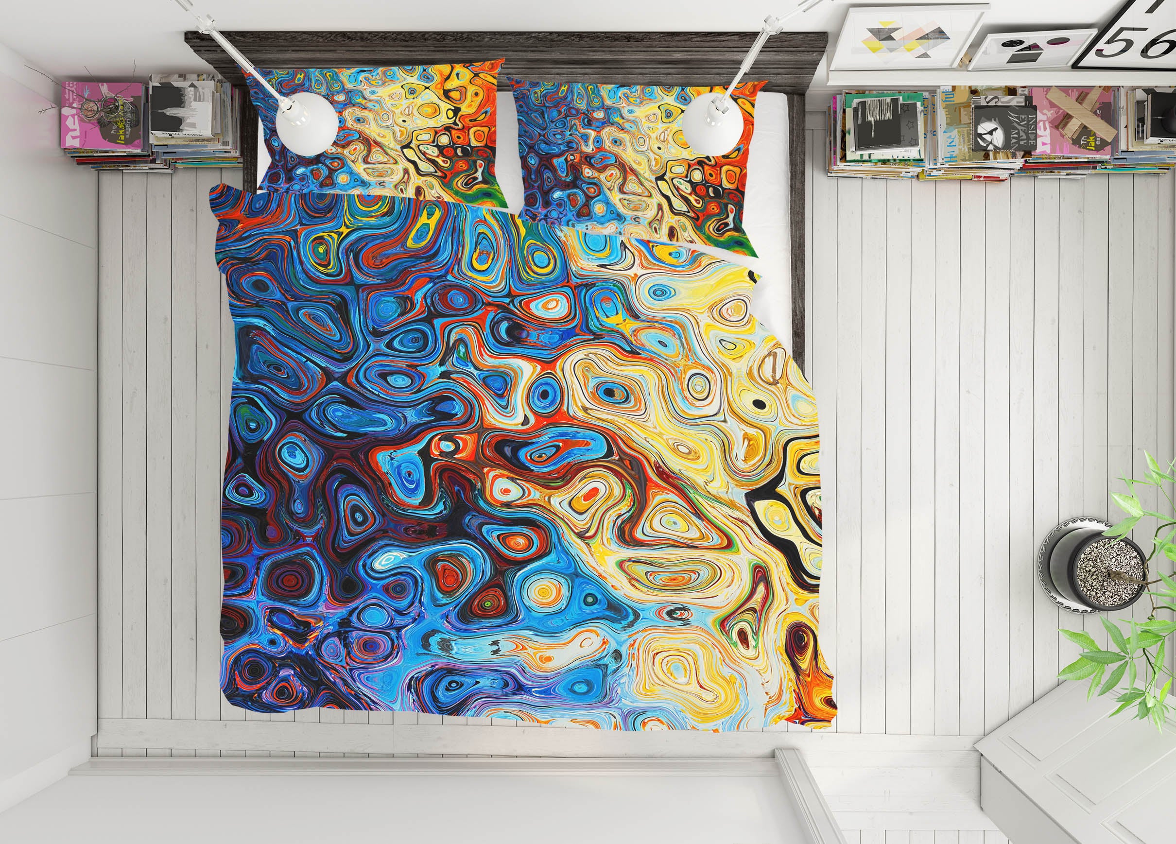 3D Pattern Lines 19196 Bed Pillowcases Quilt