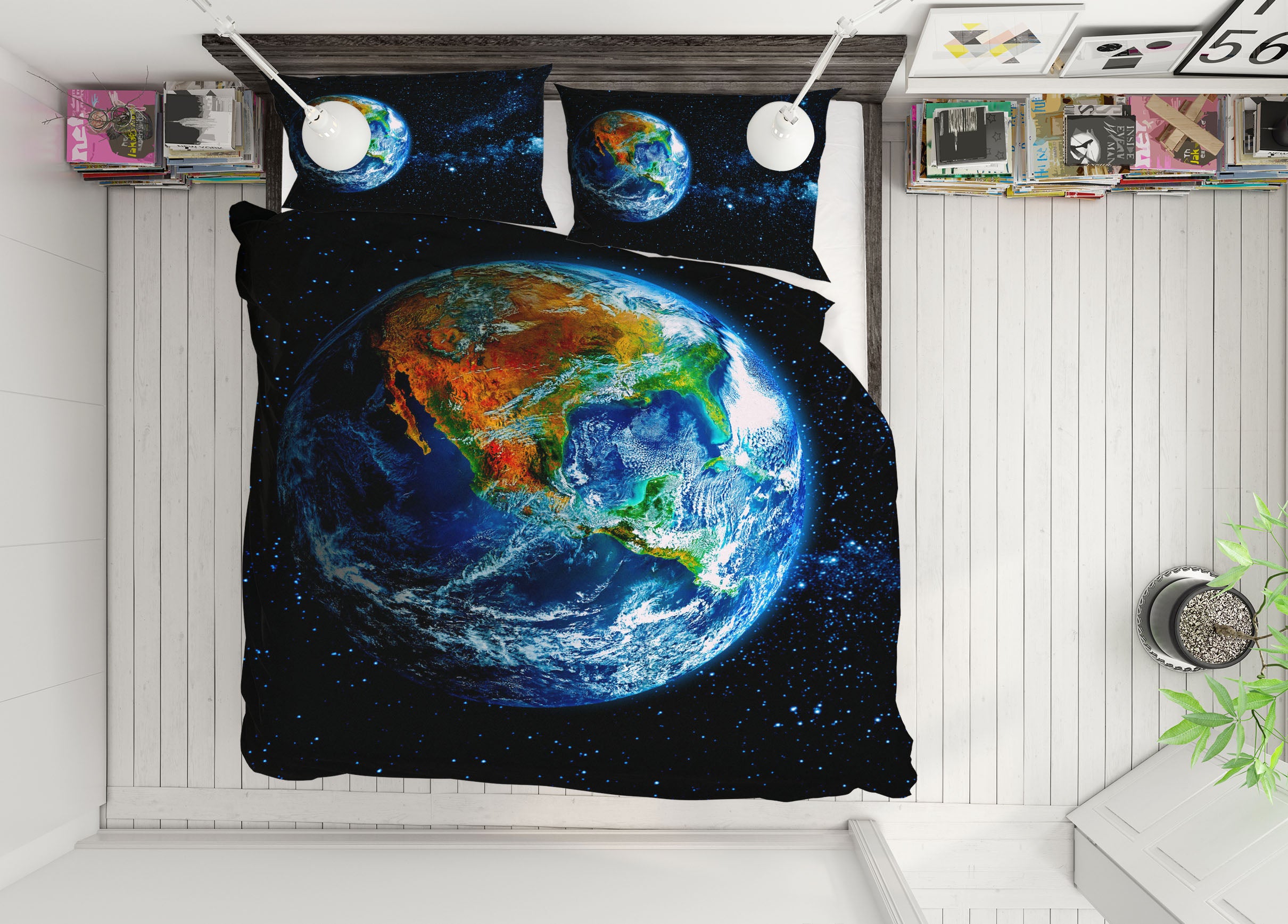 3D Earth 60234 Bed Pillowcases Quilt