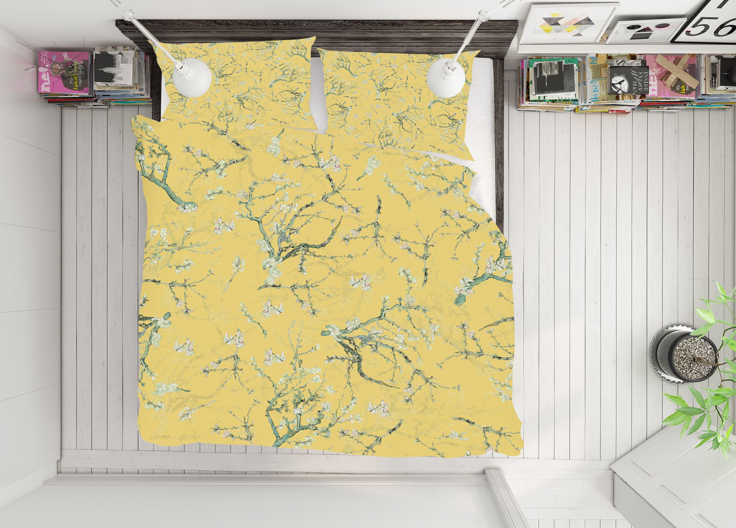 3D White Plum 157 Uta Naumann Bedding Bed Pillowcases Quilt