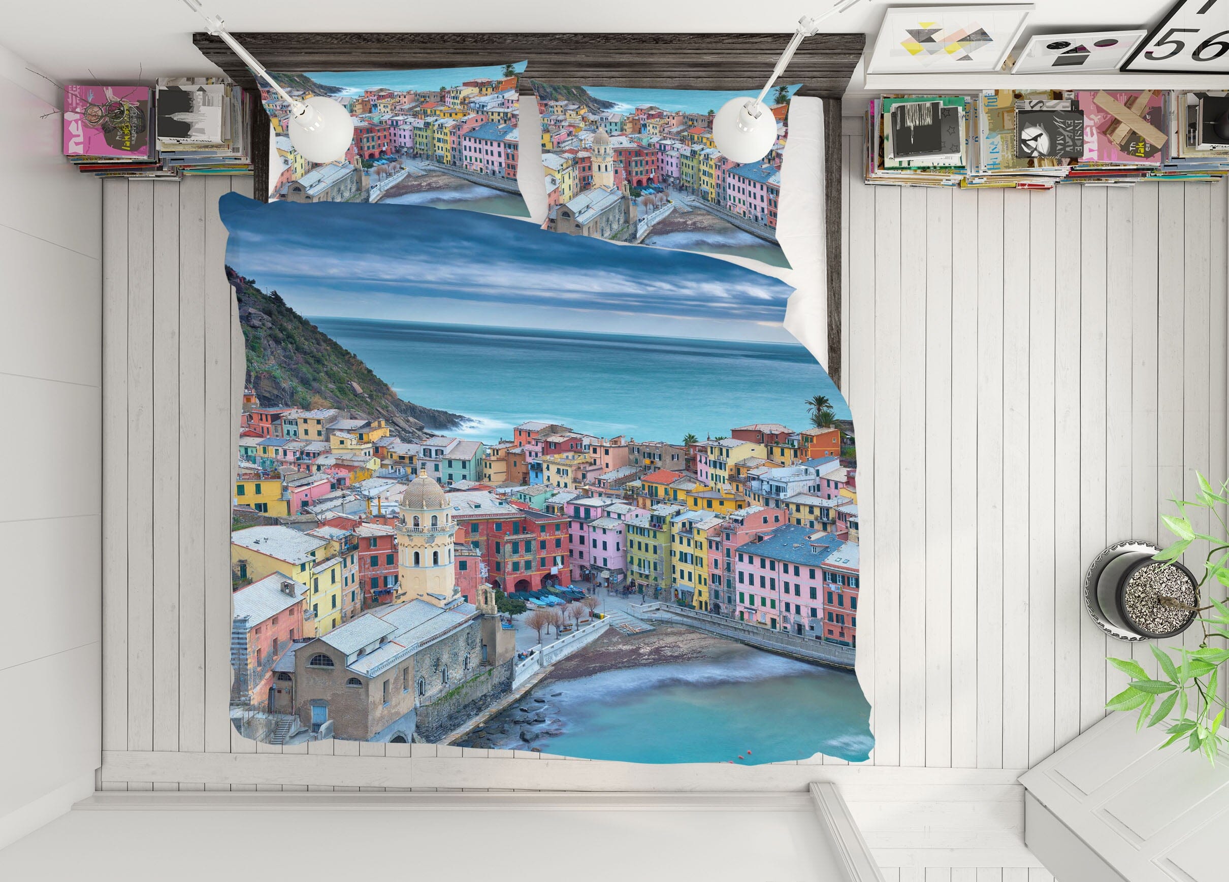 3D Seaside City 2126 Marco Carmassi Bedding Bed Pillowcases Quilt Quiet Covers AJ Creativity Home 