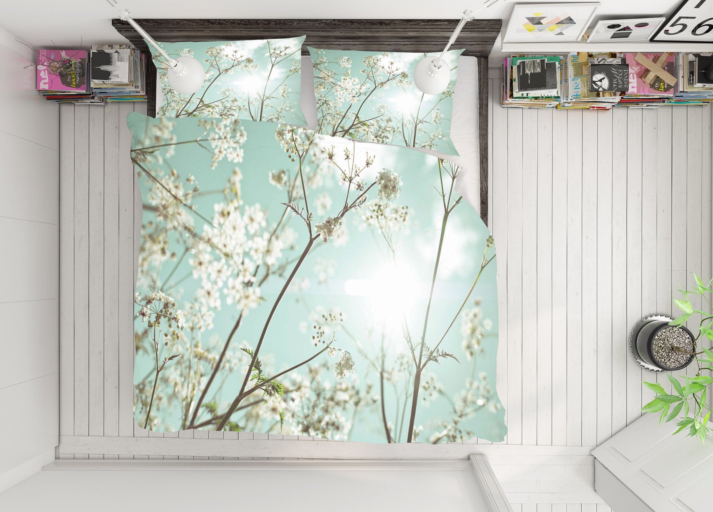 3D Sunshine Flower 2006 Assaf Frank Bedding Bed Pillowcases Quilt Quiet Covers AJ Creativity Home 