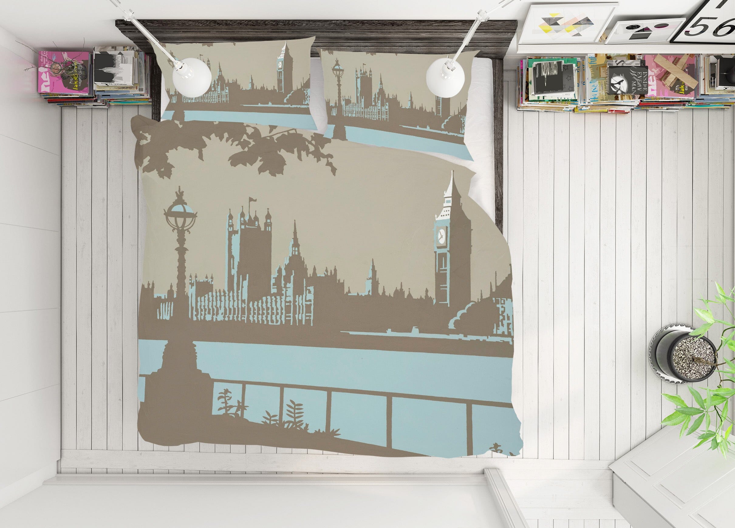 3D London 2021 Steve Read Bedding Bed Pillowcases Quilt Quiet Covers AJ Creativity Home 