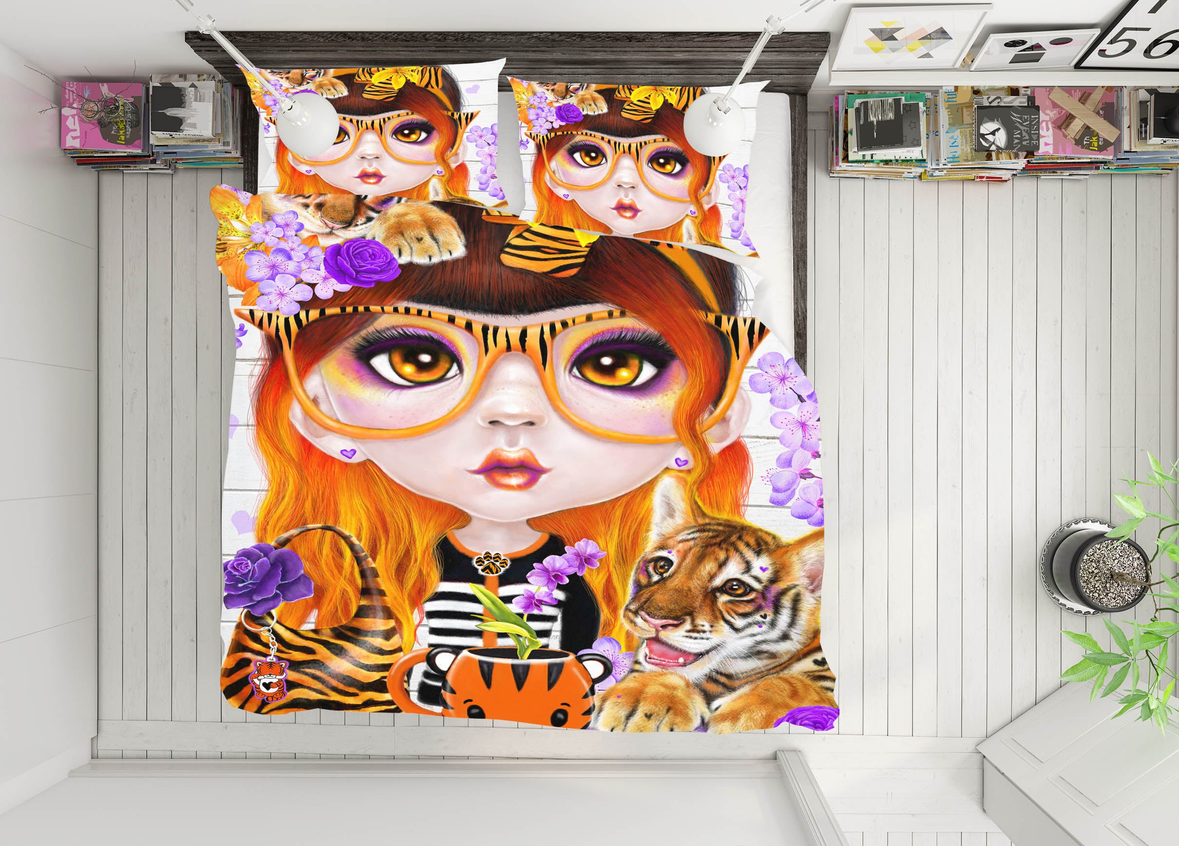 3D Cute Headband Girl 8621 Sheena Pike Bedding Bed Pillowcases Quilt Cover Duvet Cover