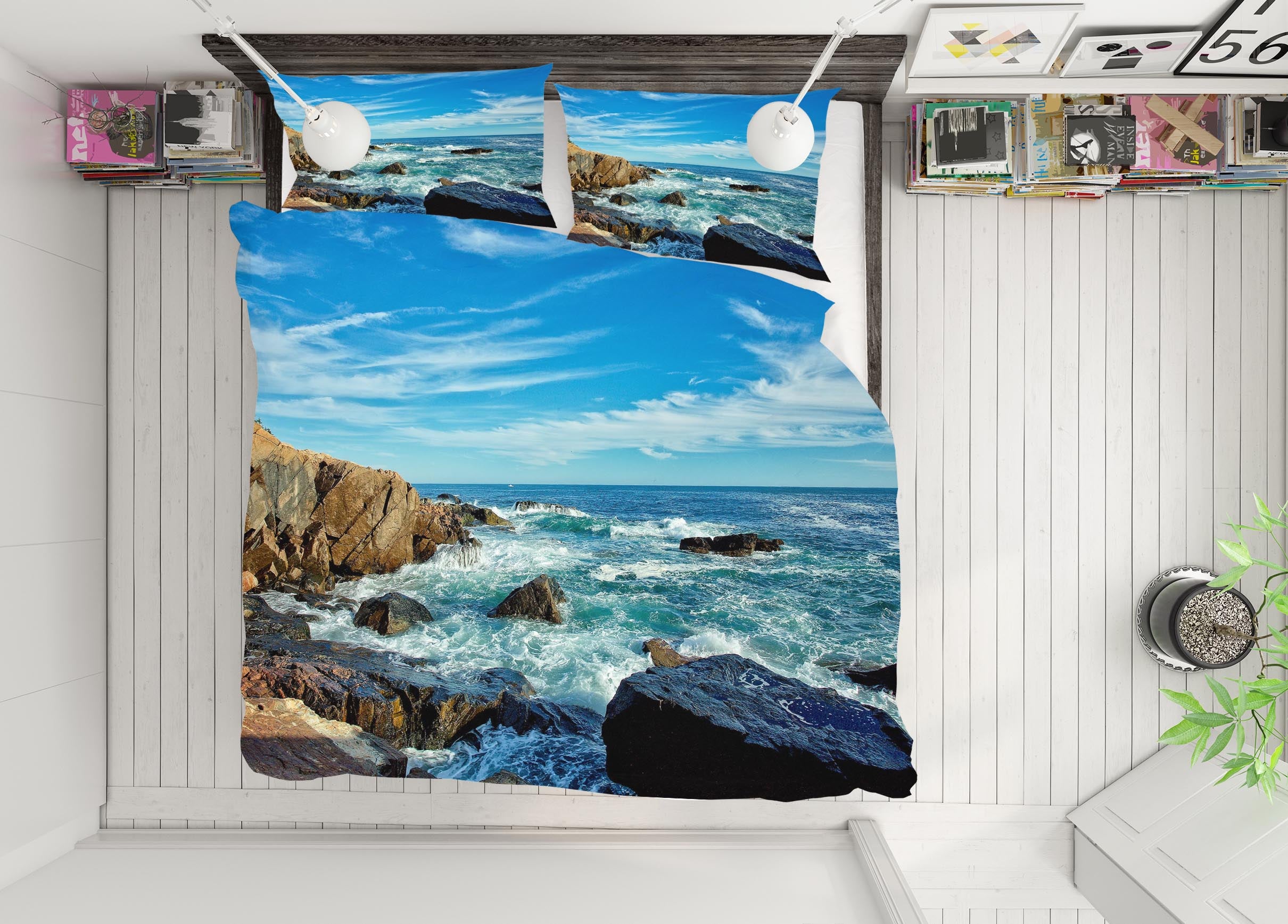 3D Seaside Reef 62001 Kathy Barefield Bedding Bed Pillowcases Quilt