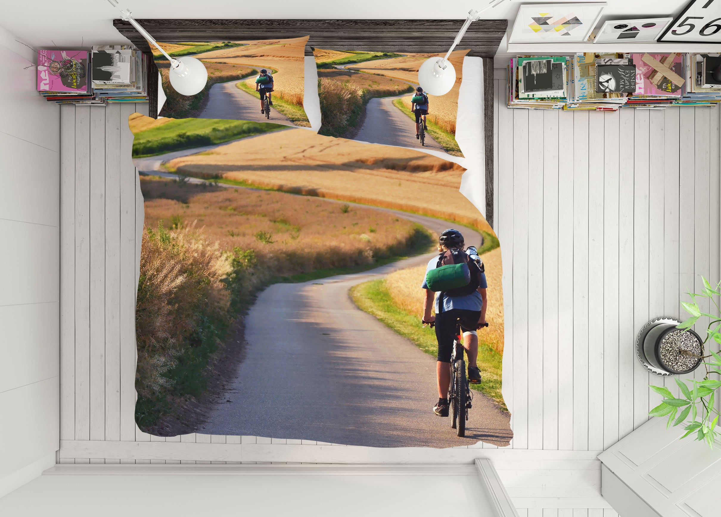 3D Cycling 14107 Bed Pillowcases Quilt