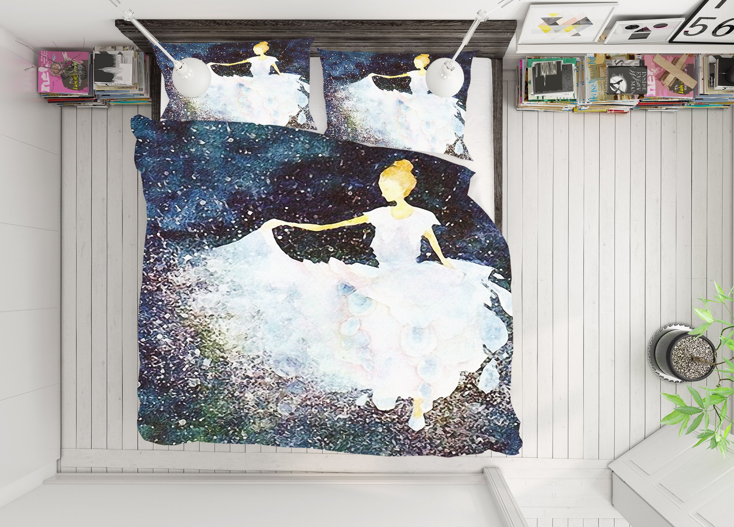 3D Skirt Girl 12137 Bed Pillowcases Quilt
