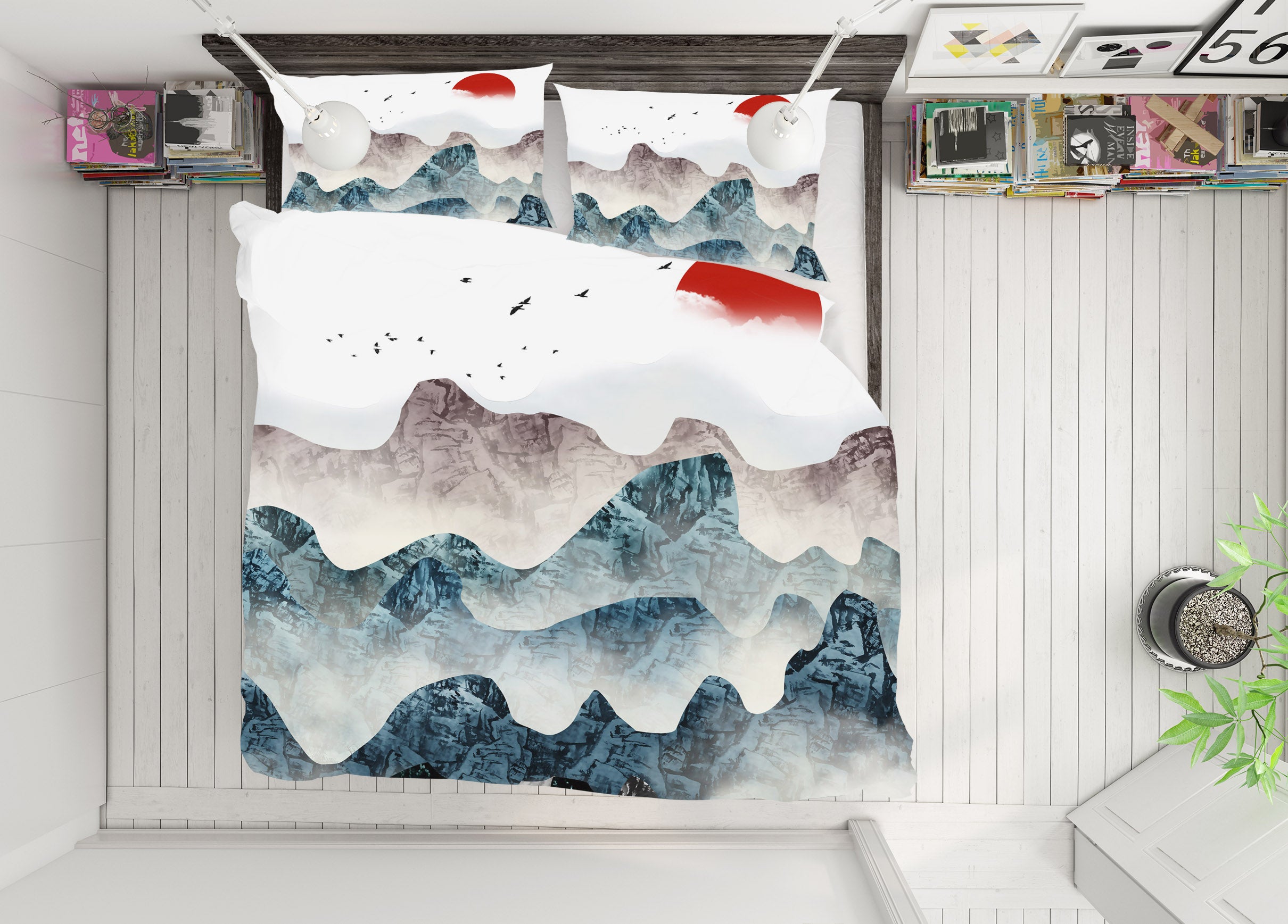 3D Mountain 15201 Bed Pillowcases Quilt