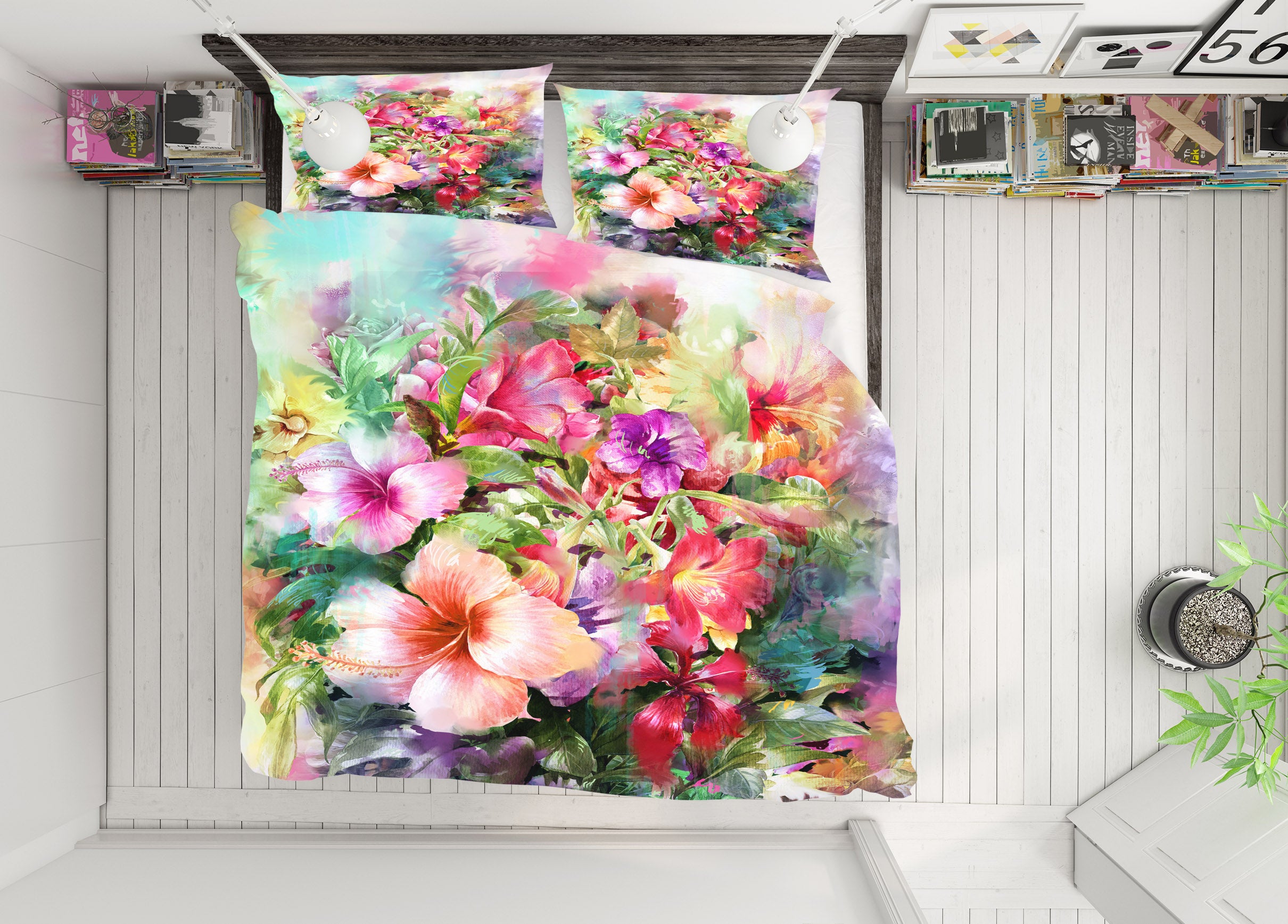 3D Flower 60118 Bed Pillowcases Quilt