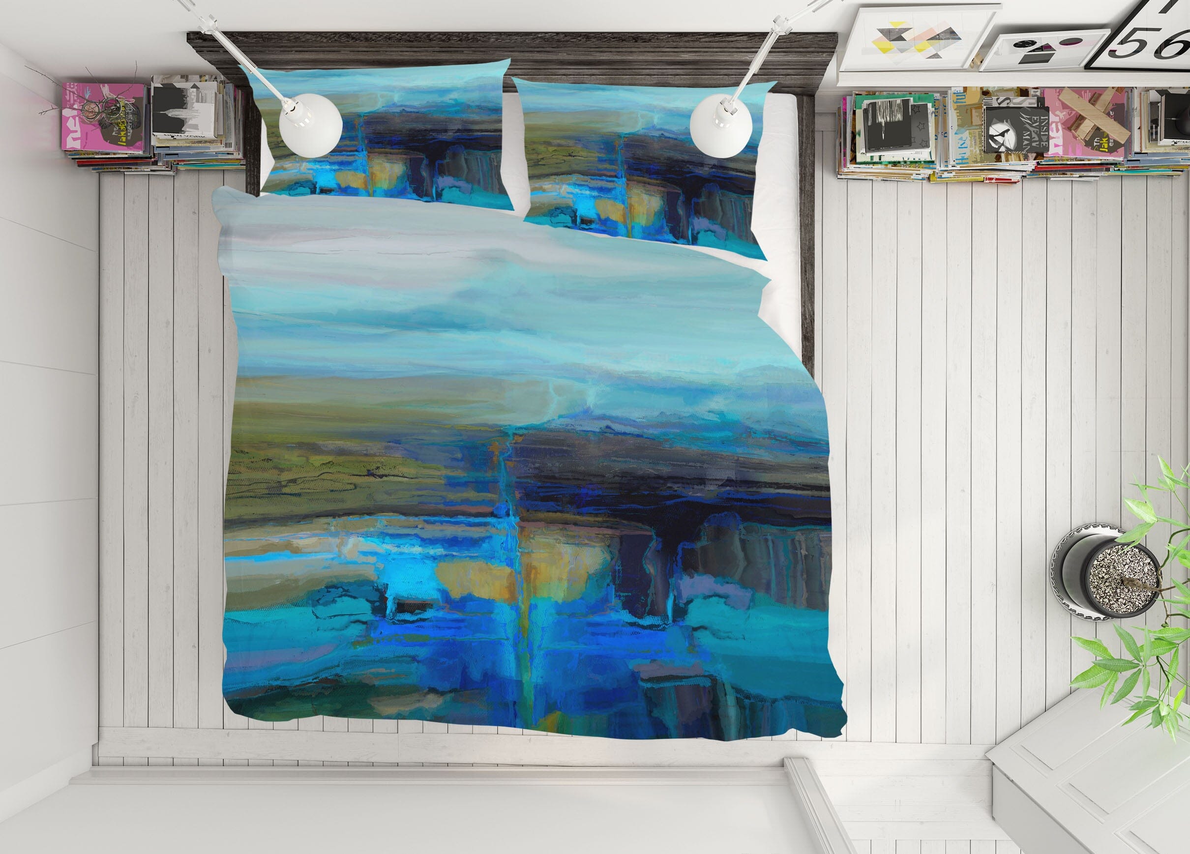 3D Night Lake 2125 Michael Tienhaara Bedding Bed Pillowcases Quilt Quiet Covers AJ Creativity Home 