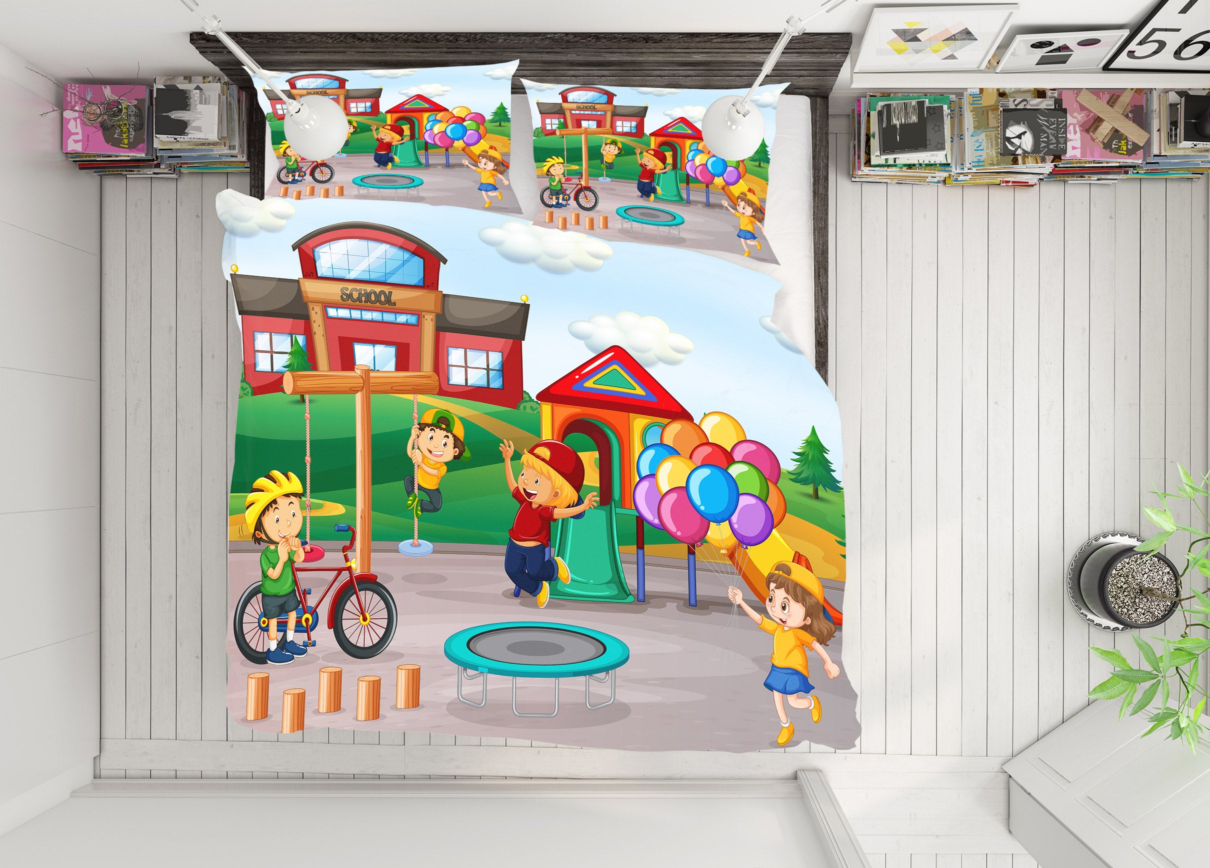 3D Kids Paradise 19162 Bed Pillowcases Quilt